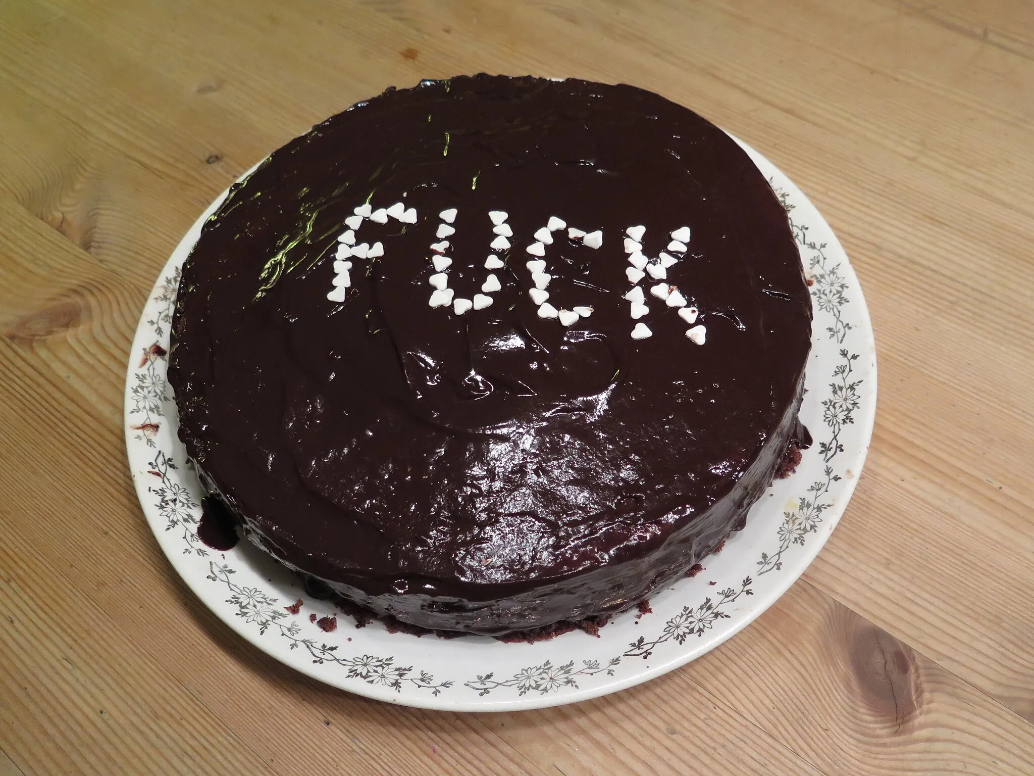 Photo showing: Had to bake a cake for another upcoming event, texting inspired by the US election