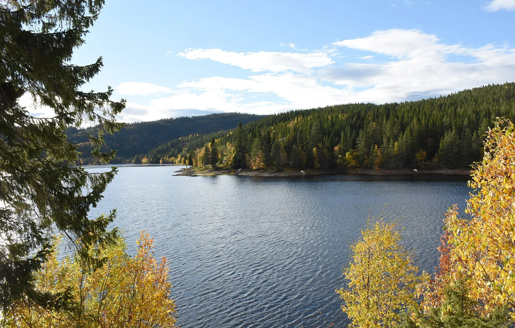 Photo showing: Foldsjøen i Malvik, nær utløpet i nordenden