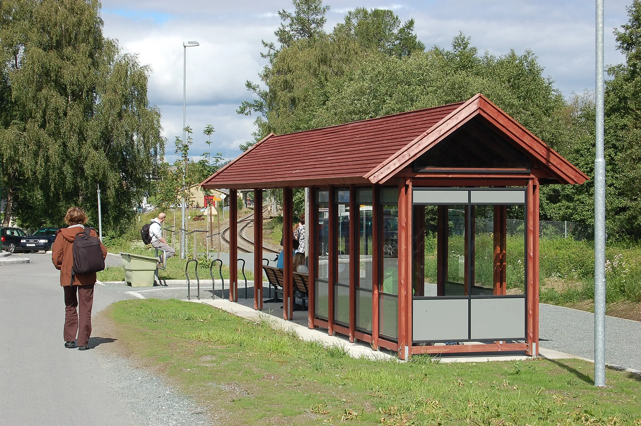 Photo showing: Sykehuset Levanger Station on Nordlandsbanen, in Levanger, Norway, next to Levanger Hospital.