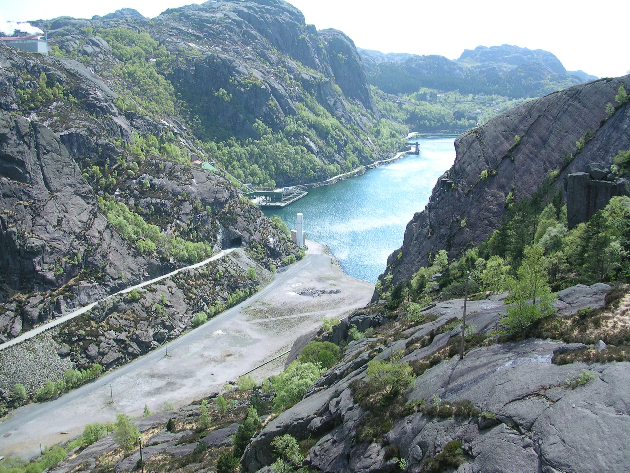 Photo showing: Overview over the fjord Jøssingfjord in Norway.