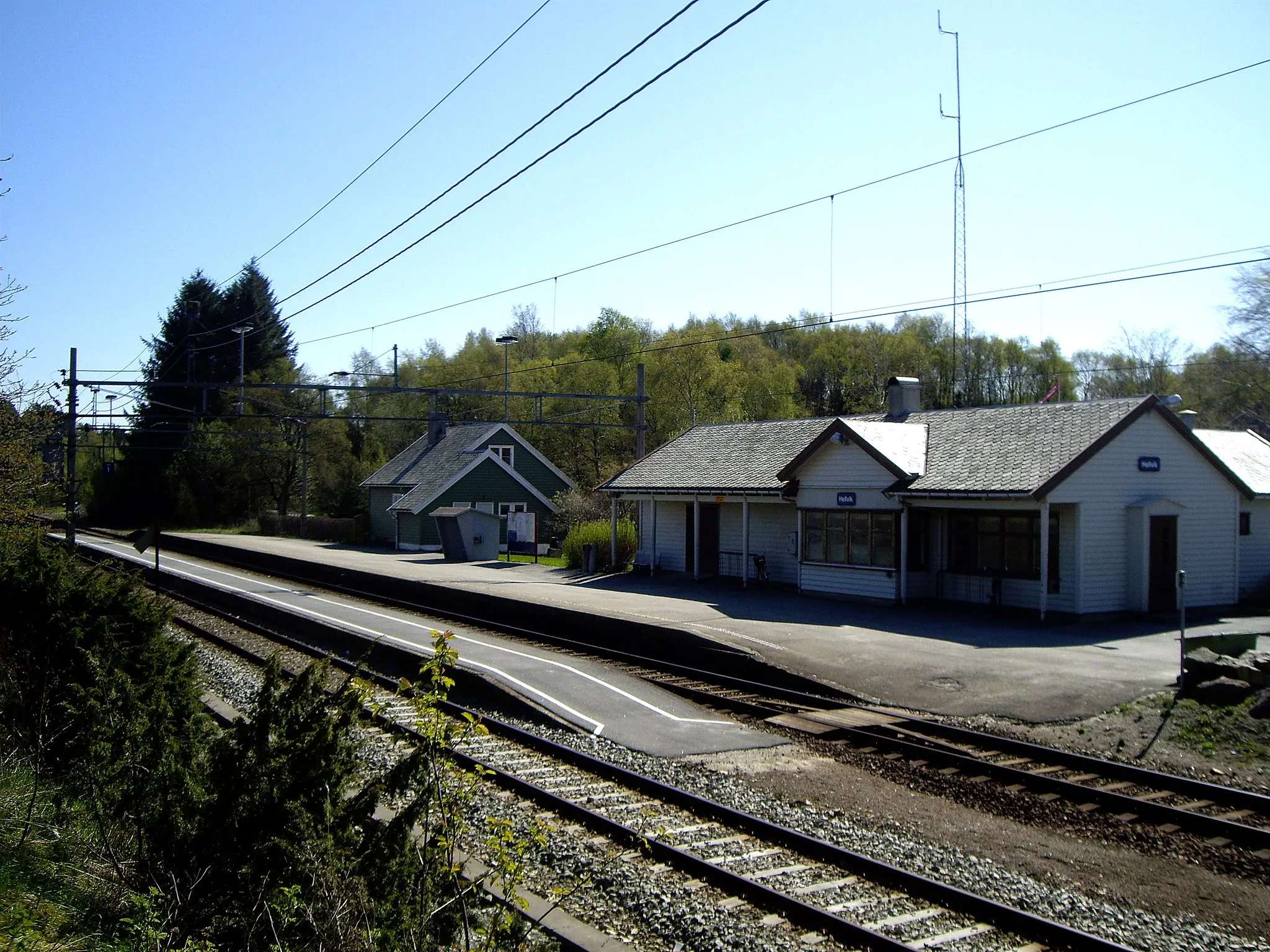 Photo showing: Hellvik station on Jærbanen/Sørlandsbanen