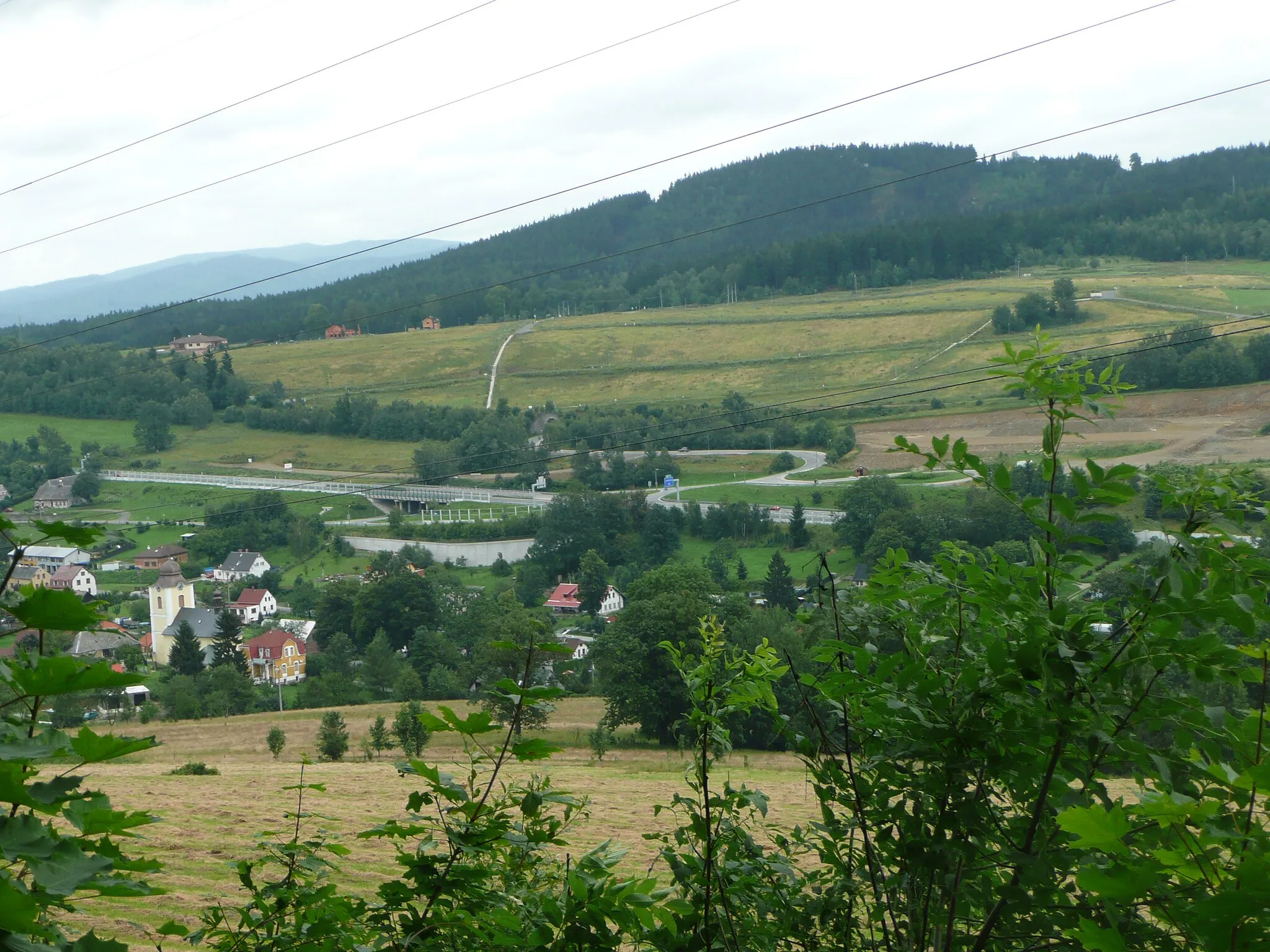 Photo showing: Blick auf Jermanice vom Javornik aus