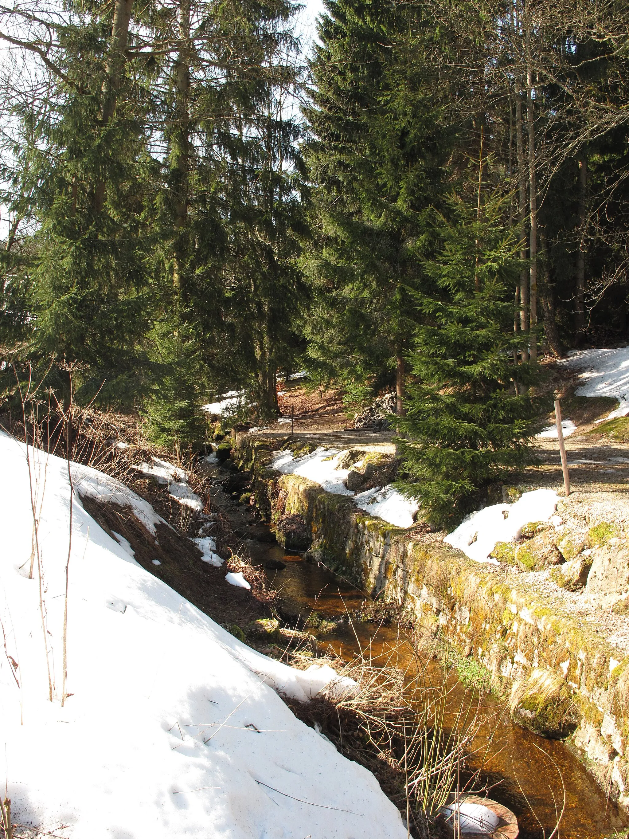 Photo showing: Stream in Karlov. Jablonec nad Nisou District, Czech Republic.