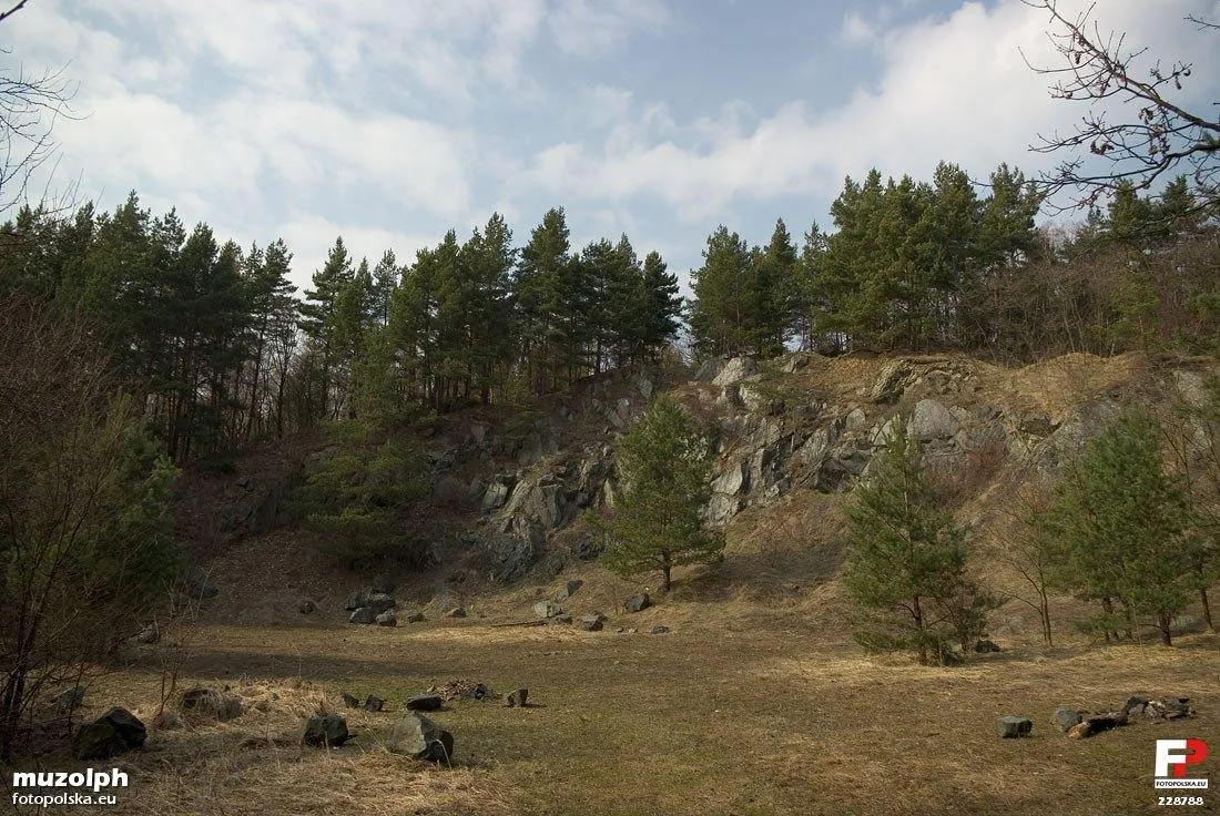 Photo showing: Nieczynny kamieniołom na Słupickiej Górze.