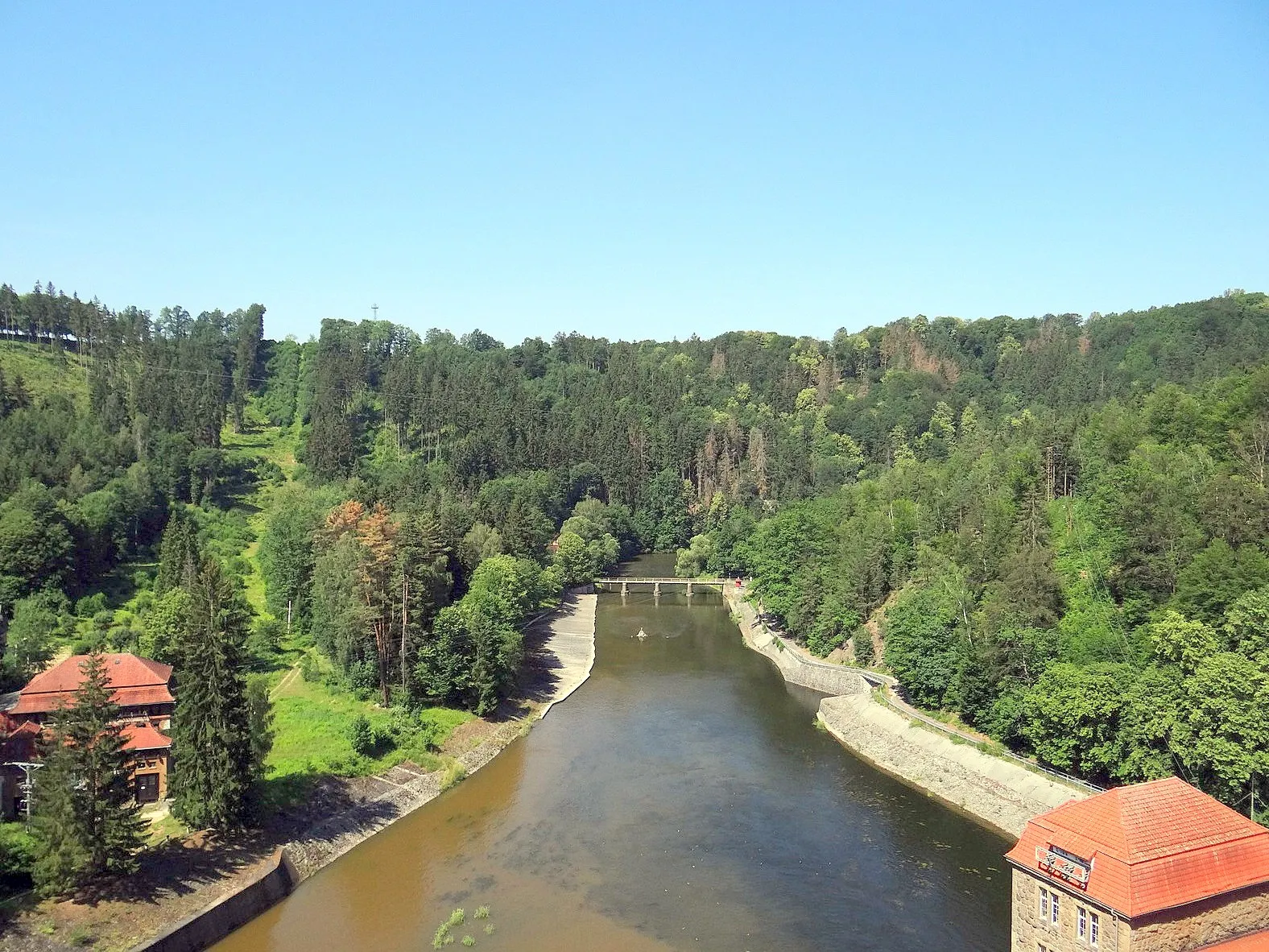 Photo showing: Pilchowice. Zapora wodna z elektrownią.