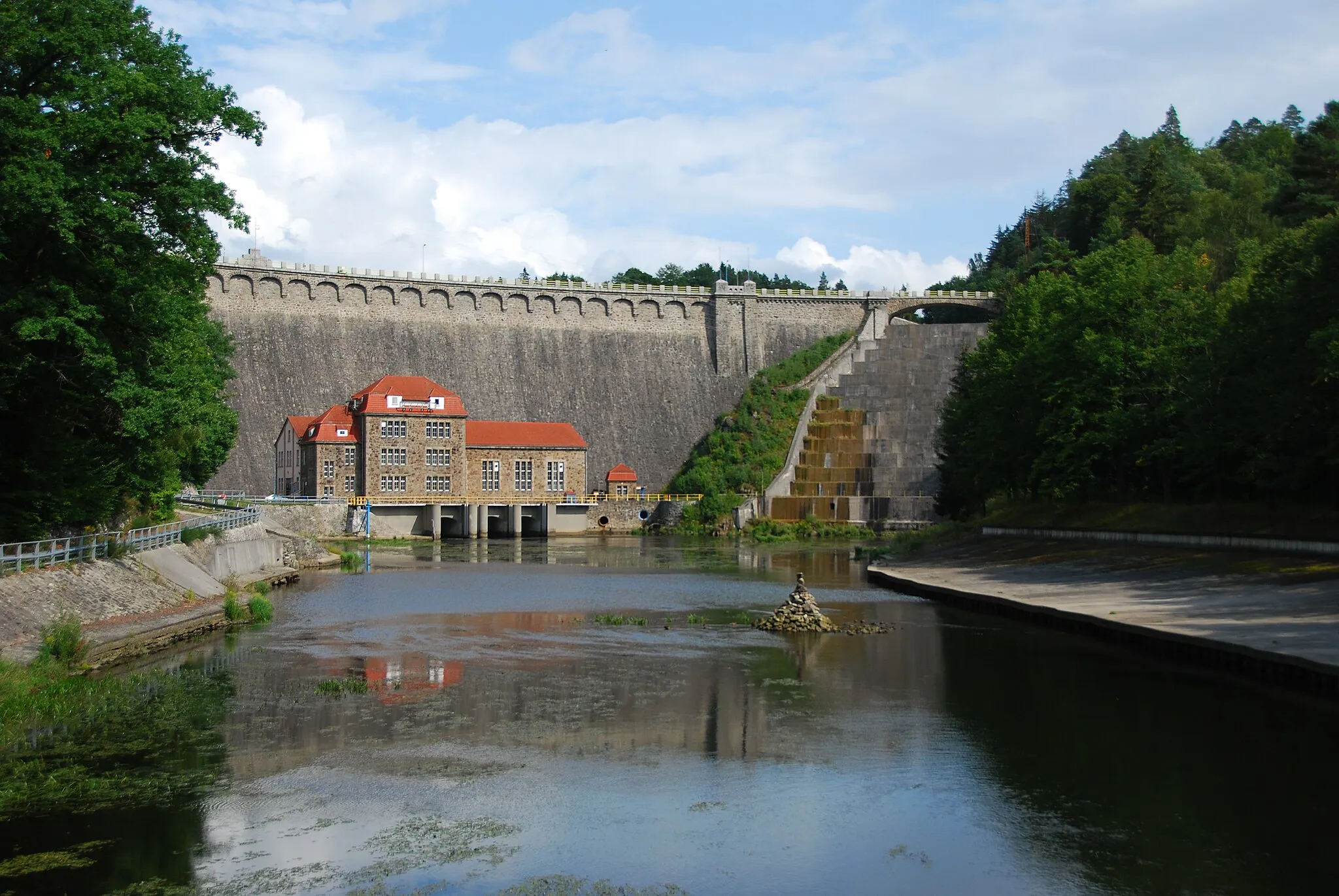 Photo showing: Hydroelectric power plants in Poland on the Bóbr River, Pilchowice