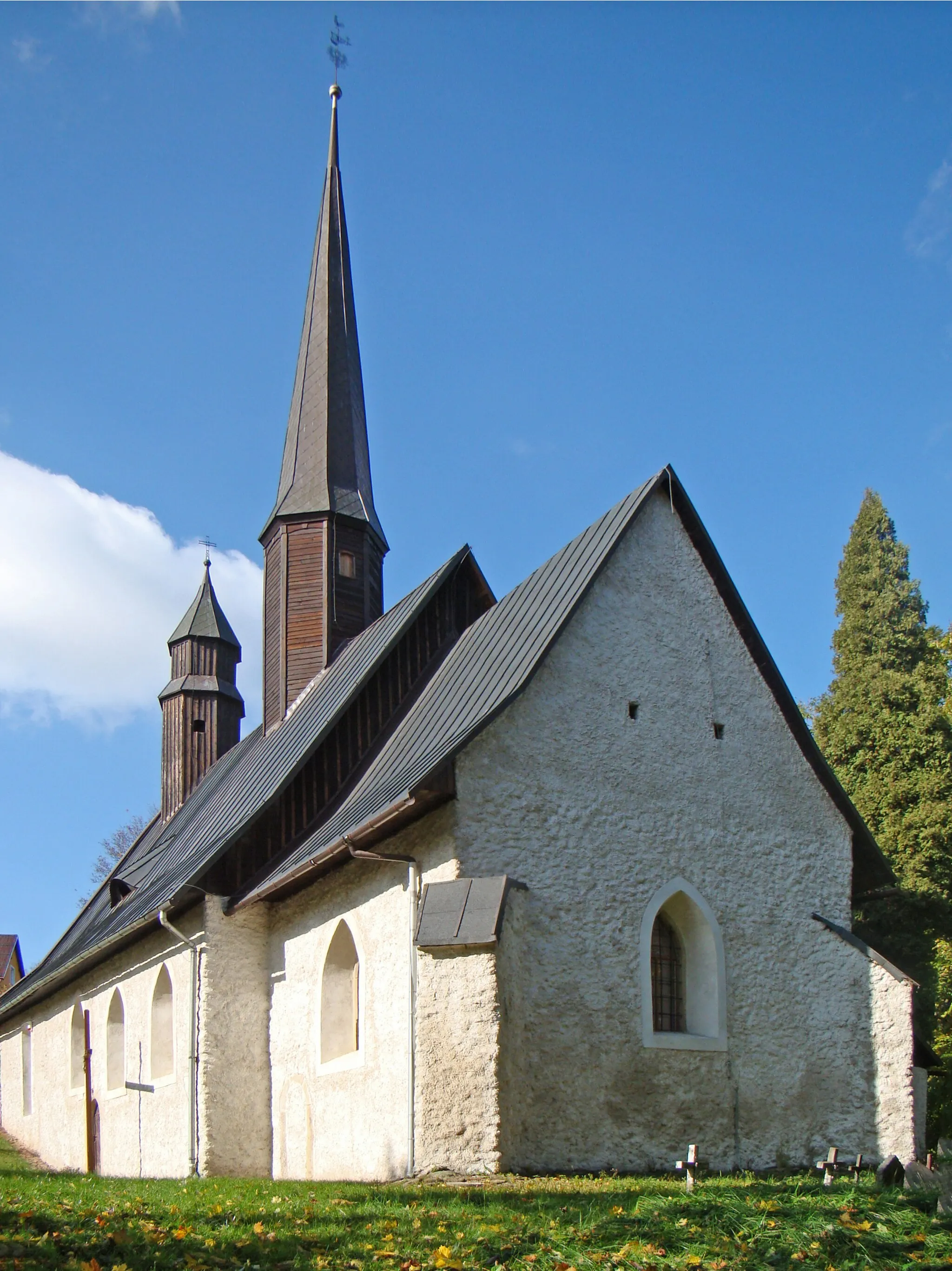 Photo showing: Olszyniec - dawny kościół ewangelicki, obecnie rzymskokatolicki filialny p.w. śś. Joachima i Anny, 1593, 1926 (zabytek nr A/1730/673 z 30.03.1960)