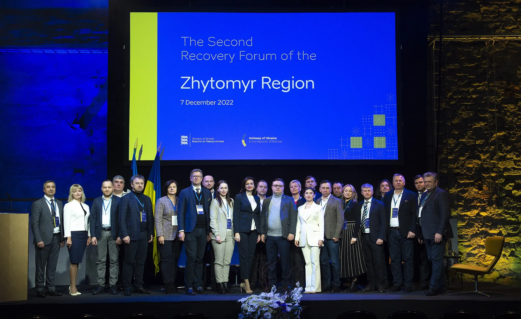 Photo showing: The Second Recovery Forum of the Zhytomyr Region on 7 December 2022 by the Republic of Estonia Ministry of Foreign Affairs and the Ukraine Embassy of Estonia