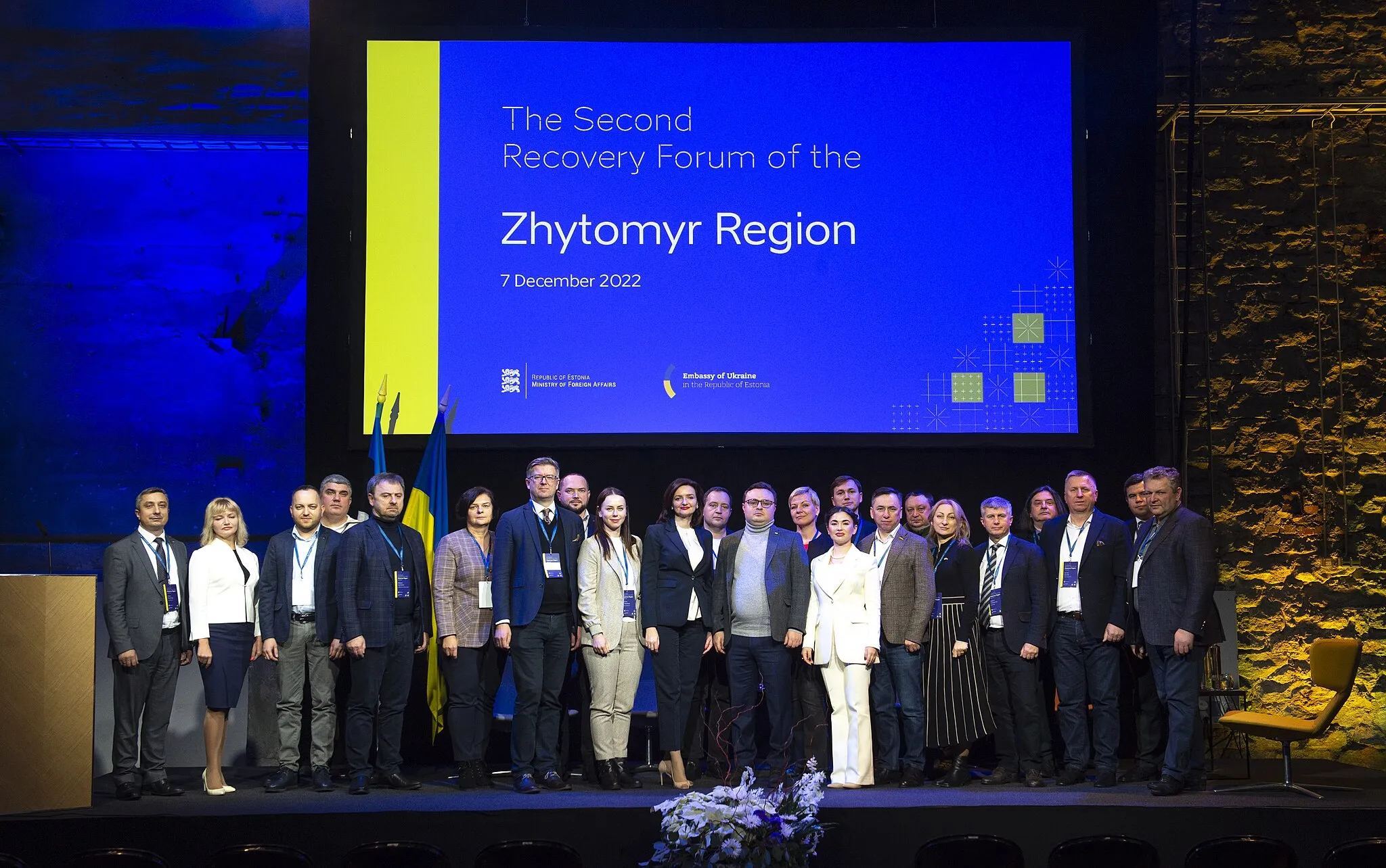 Photo showing: The Second Recovery Forum of the Zhytomyr Region on 7 December 2022 by the Republic of Estonia Ministry of Foreign Affairs and the Ukraine Embassy of Estonia
