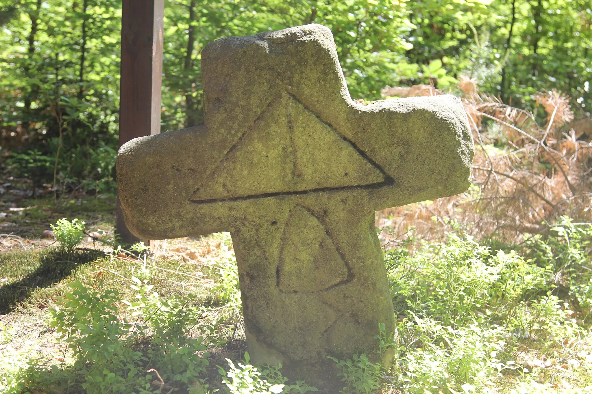 Photo showing: Stone cross in Nowe Łąki