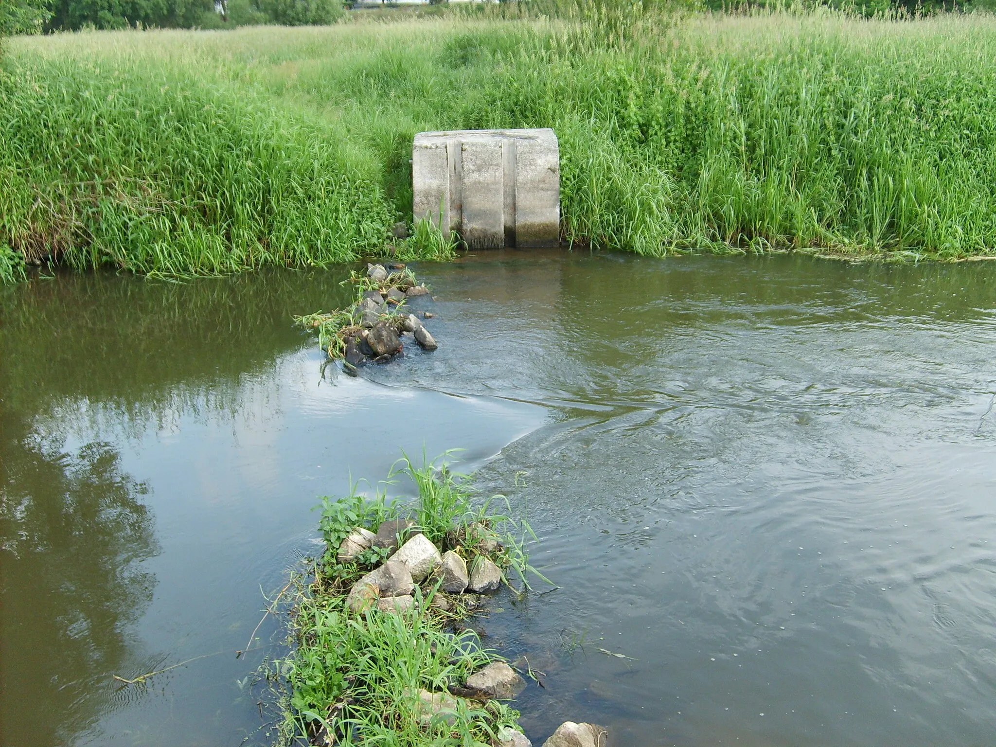 Photo showing: An instalation on Widawa river near Wilczyce