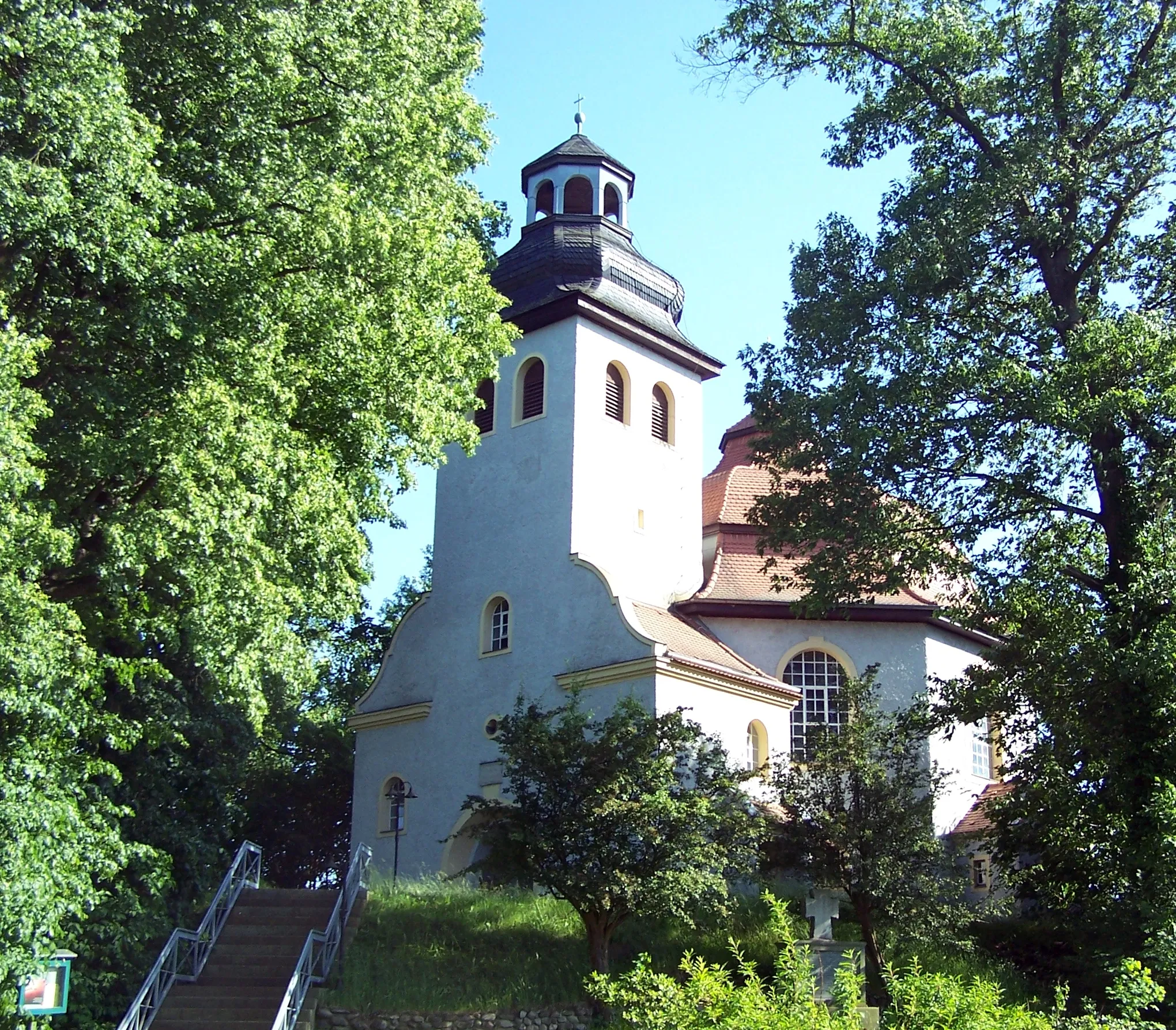 Photo showing: Kirche in de:Podrosche, Gemeinde Krauschwitz, Landkreis Görlitz