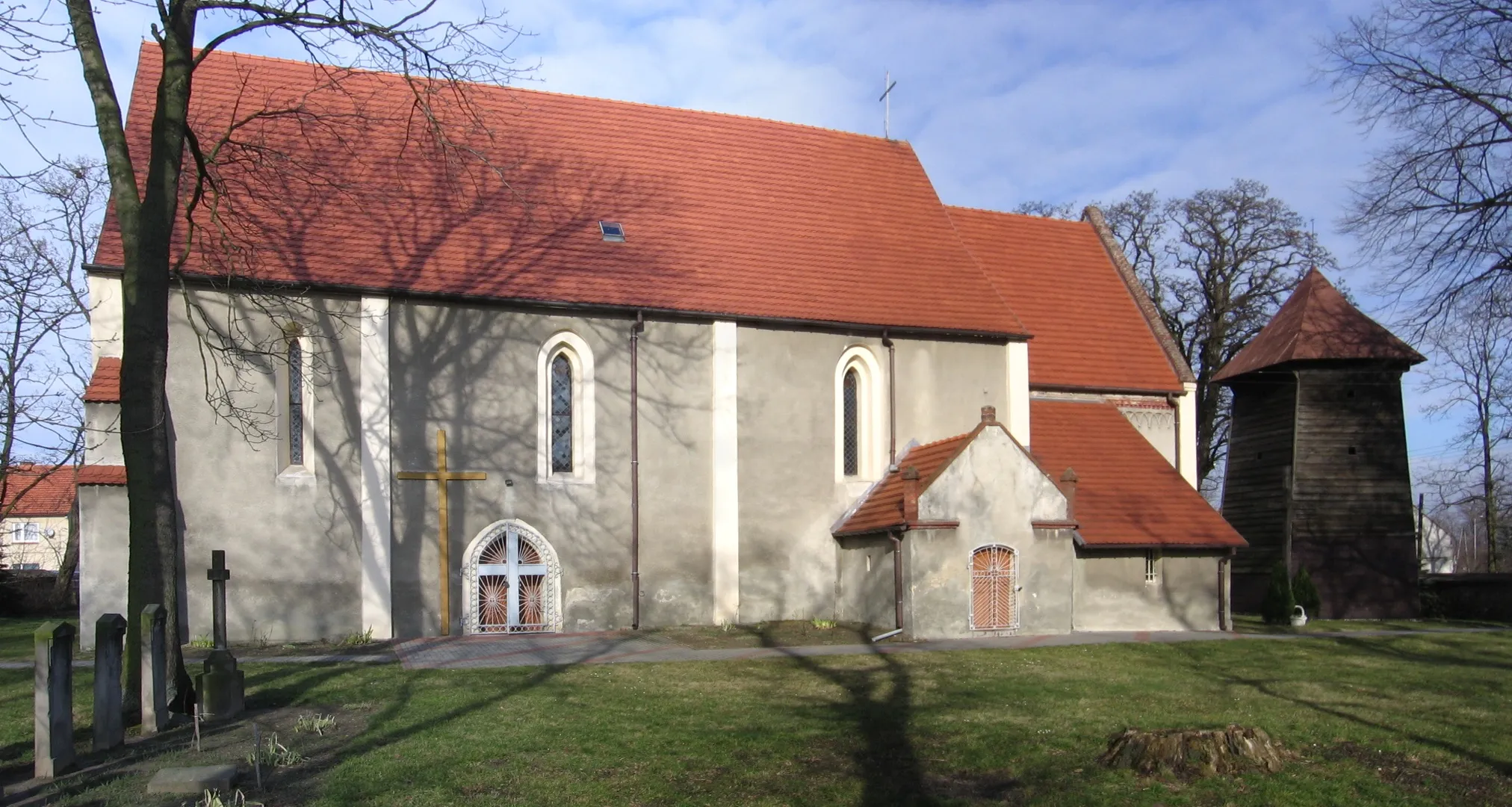 Photo showing: Holy Cross church in the village Źródła near Miękinia, Lower Silesian Voivodeship, Poland