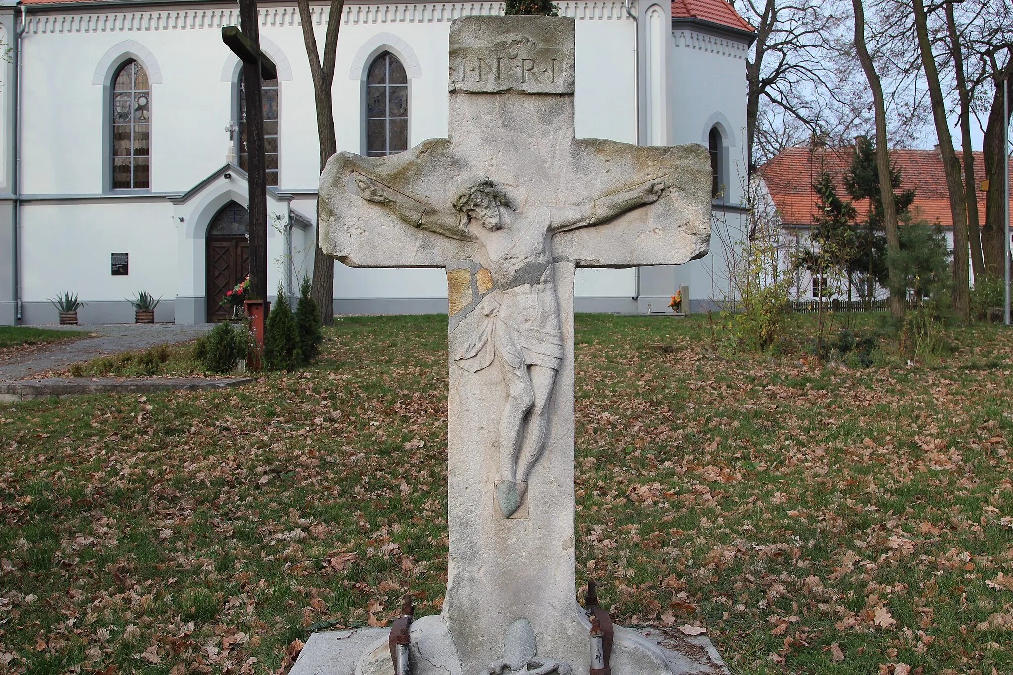 Photo showing: Stone cross in Przeczów
