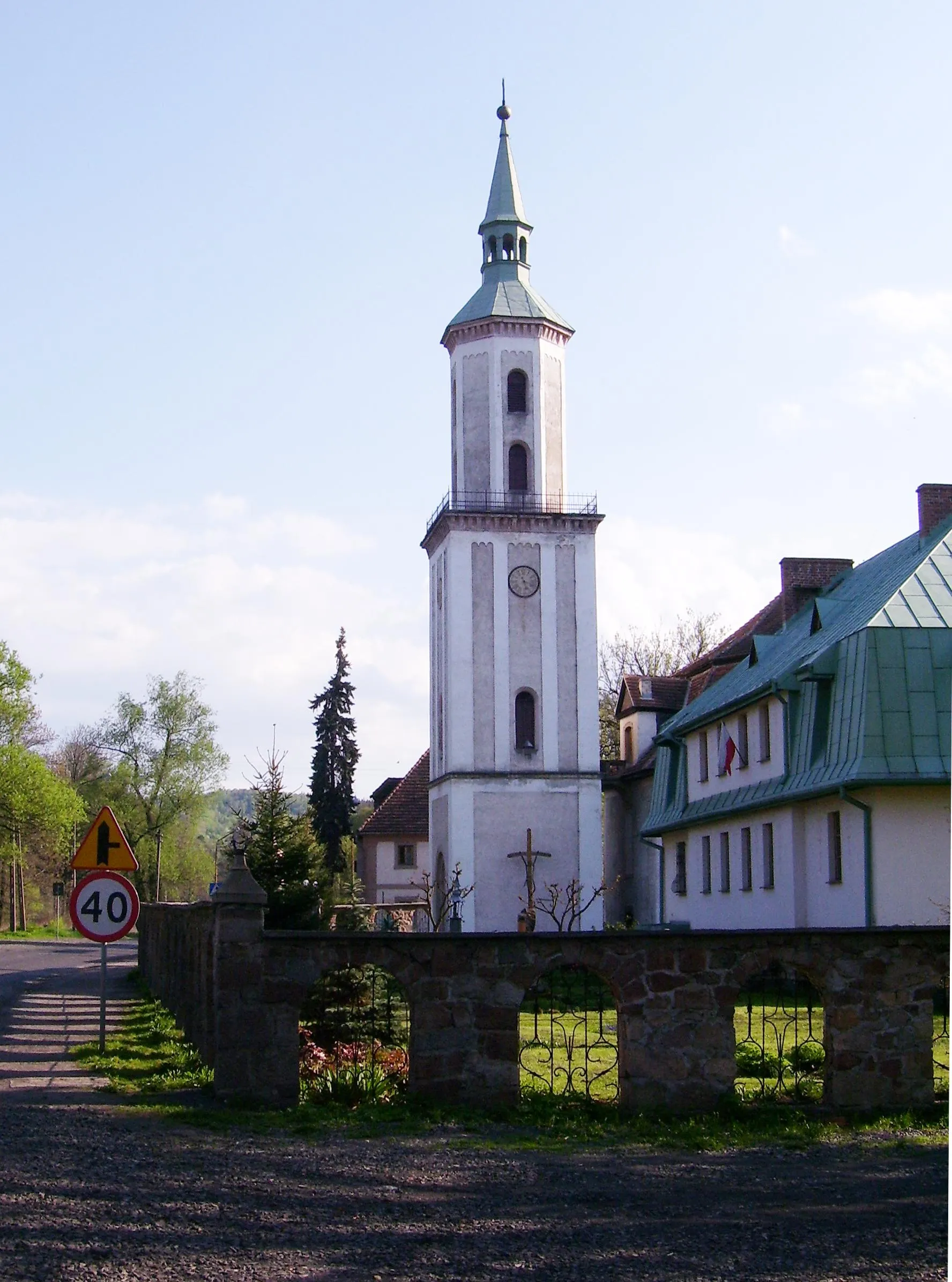 Photo showing: Church in Nowy Kościół (former Neukirch)