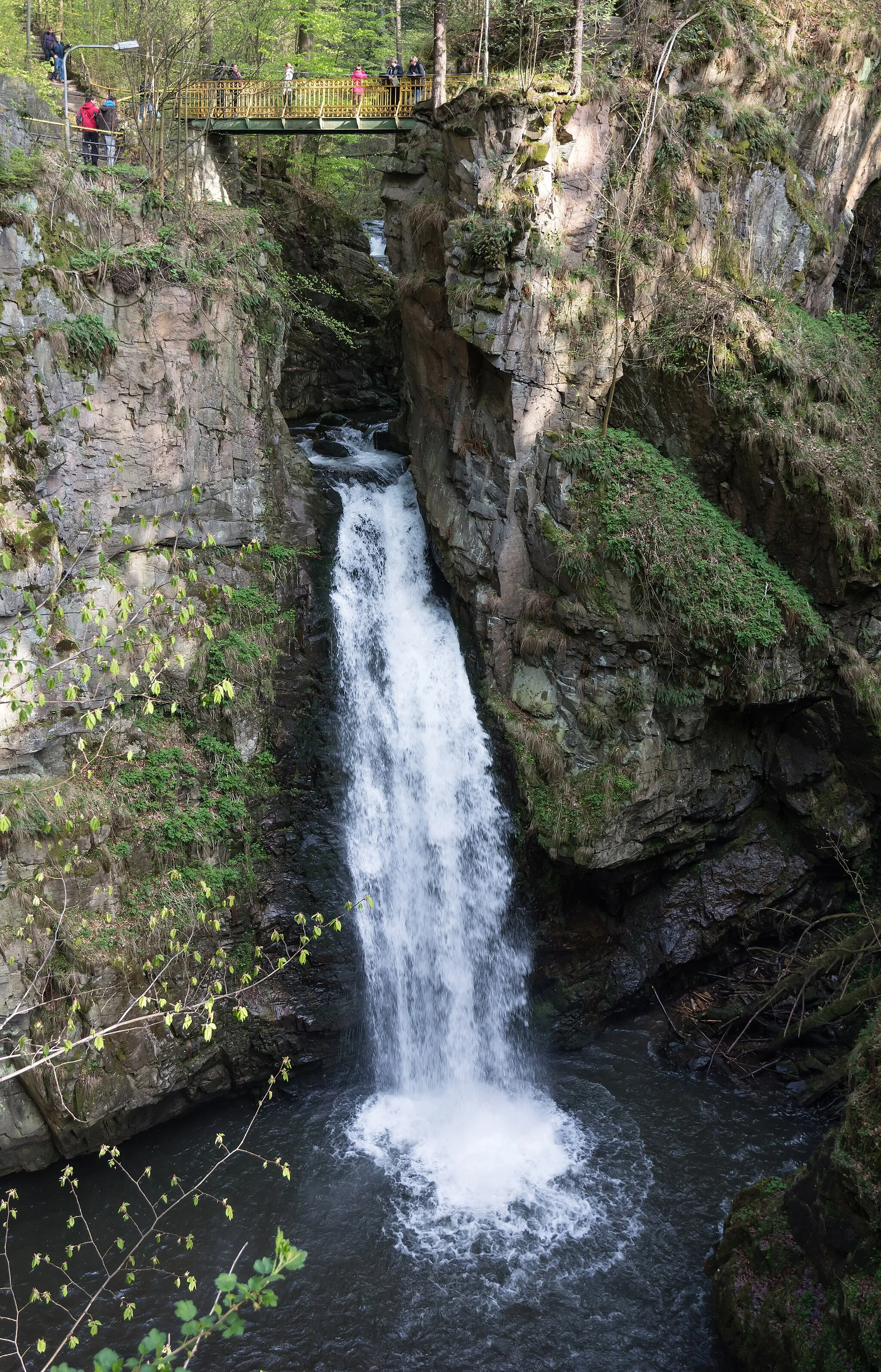 Photo showing: Wilczka Waterfall in Międzygórze