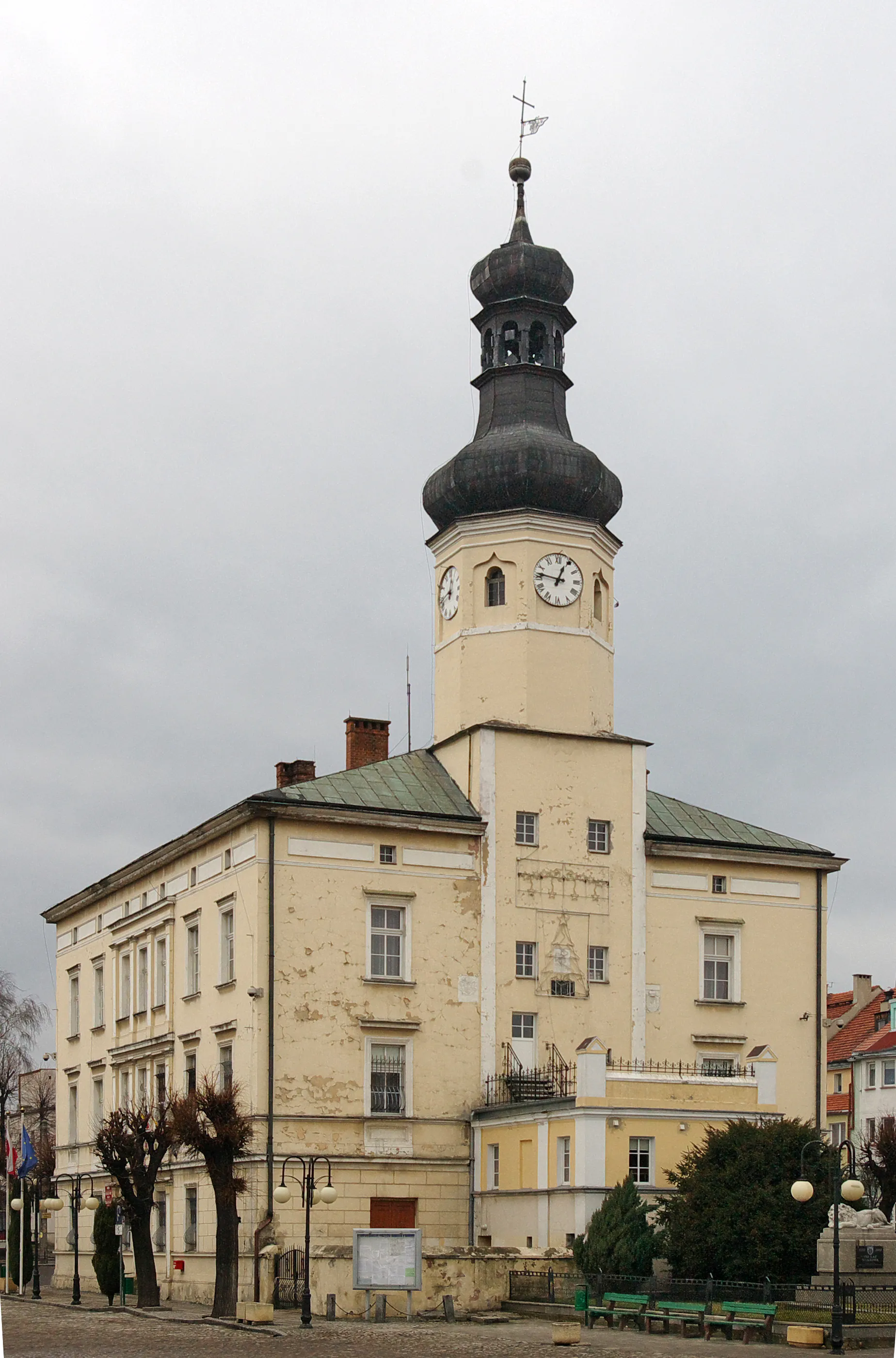 Photo showing: Town hall in Wiązów, Lower Silesia, Poland