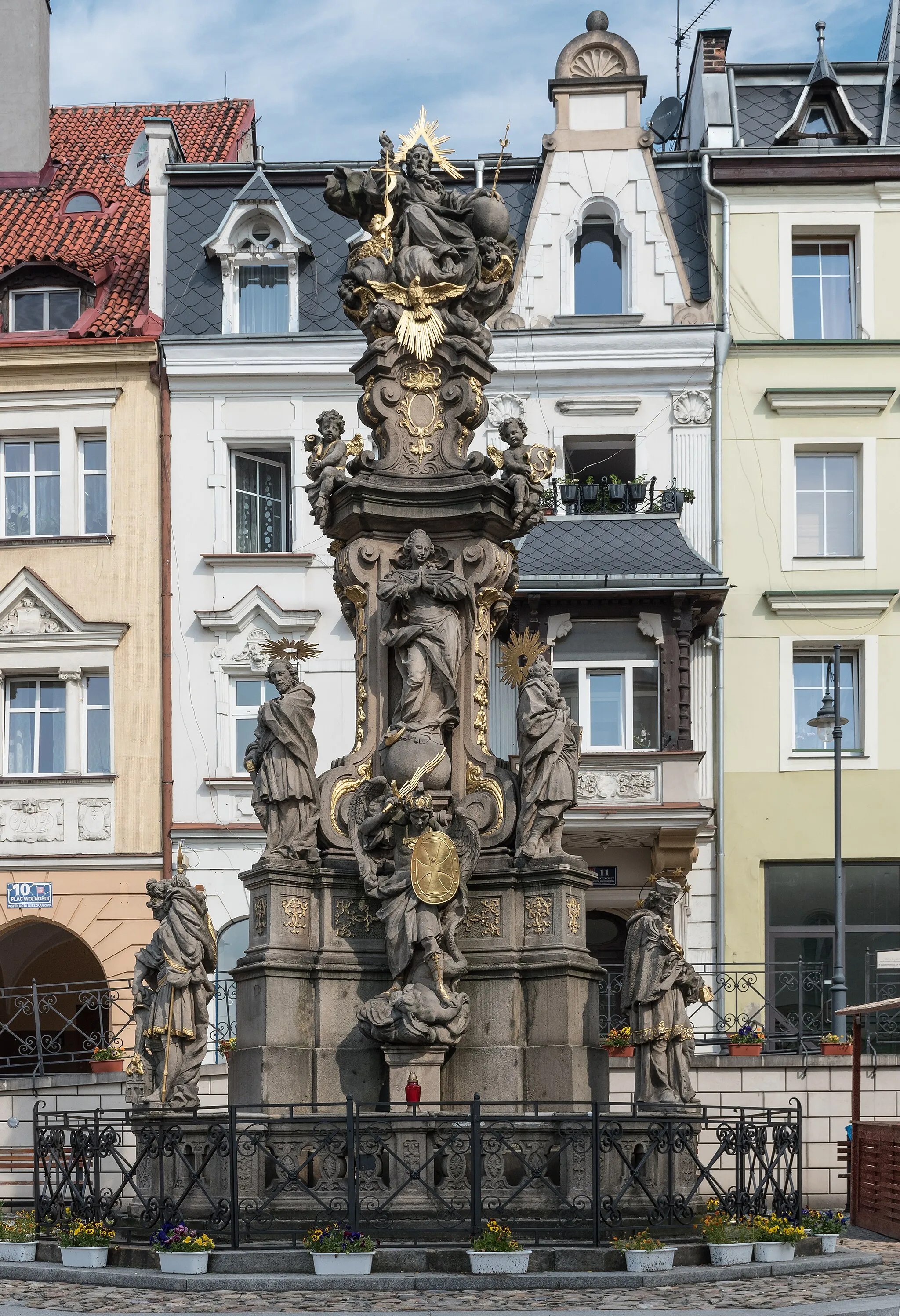 Photo showing: Trinity Column in Bystrzyca Kłodzka