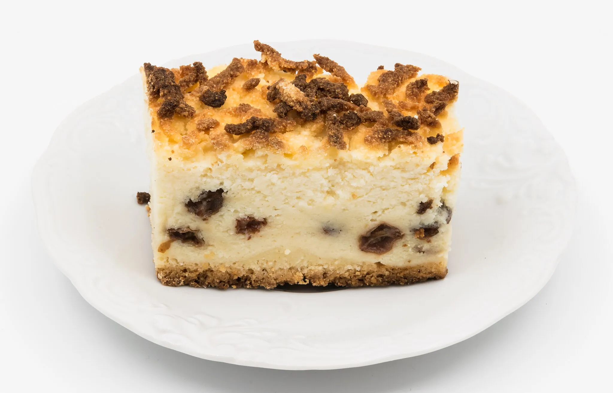 Photo showing: Cheesecake with raisins