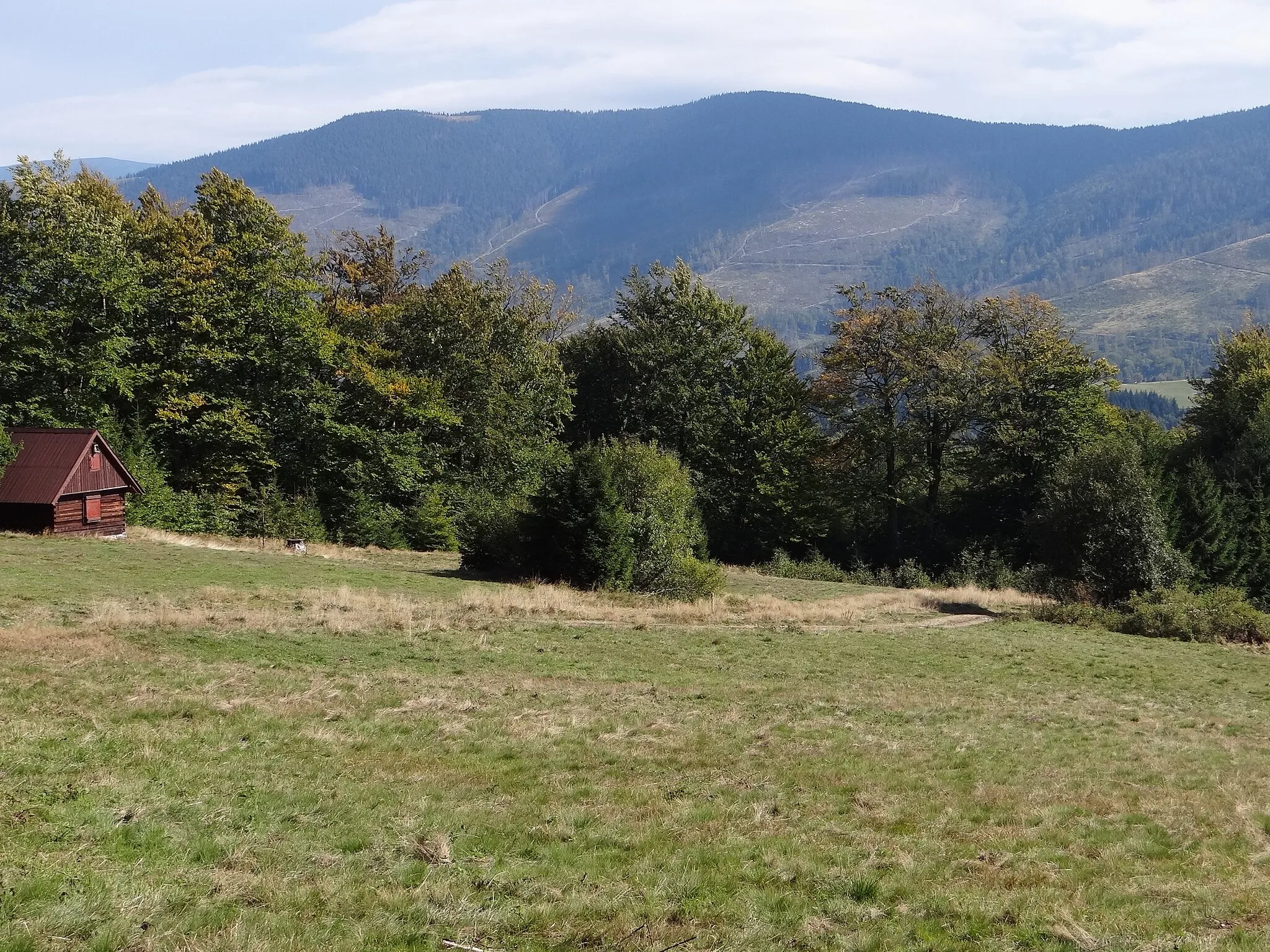 Photo showing: Polana na Prusowie i widok na grupę Lipowskiego Wierchu