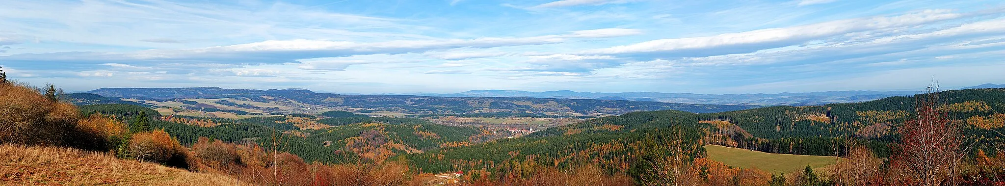 Photo showing: Panorama of Ziemia kłodzka from Zieleniec