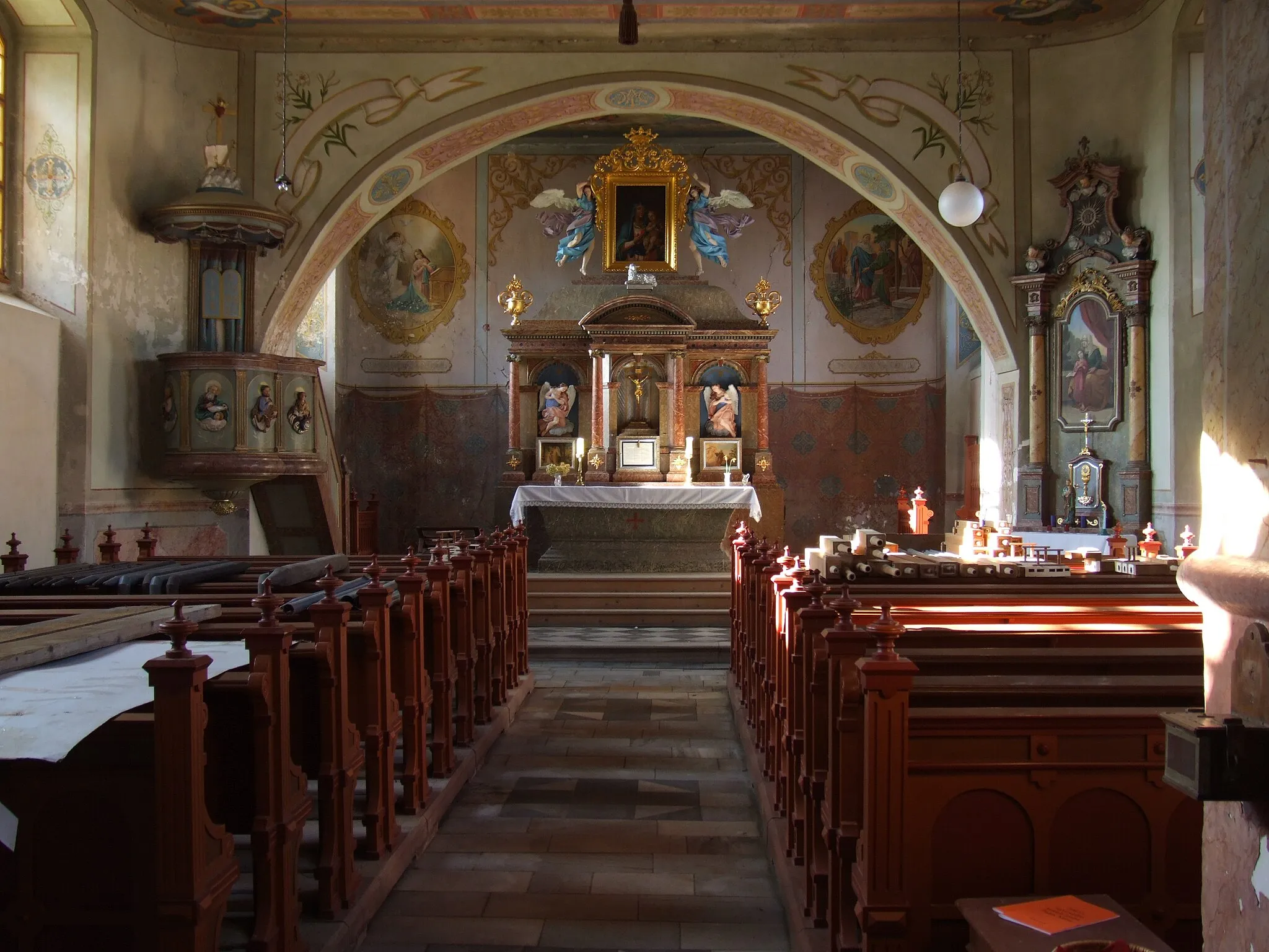 Photo showing: Rejvíz (Reihwiesen), Czech Silesia - interior of the church