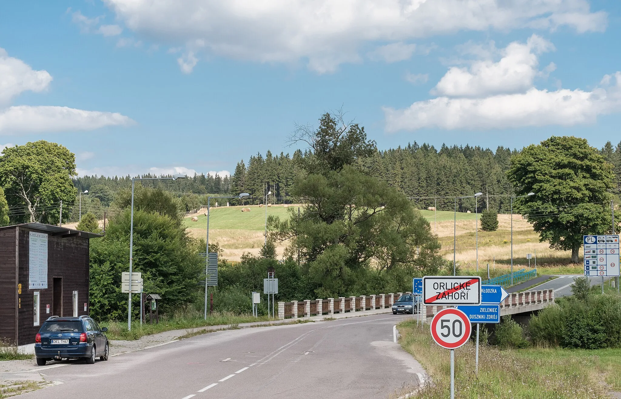 Photo showing: Border crossing between Mostowice, Poland and Orlické Záhoří, Czech Republic