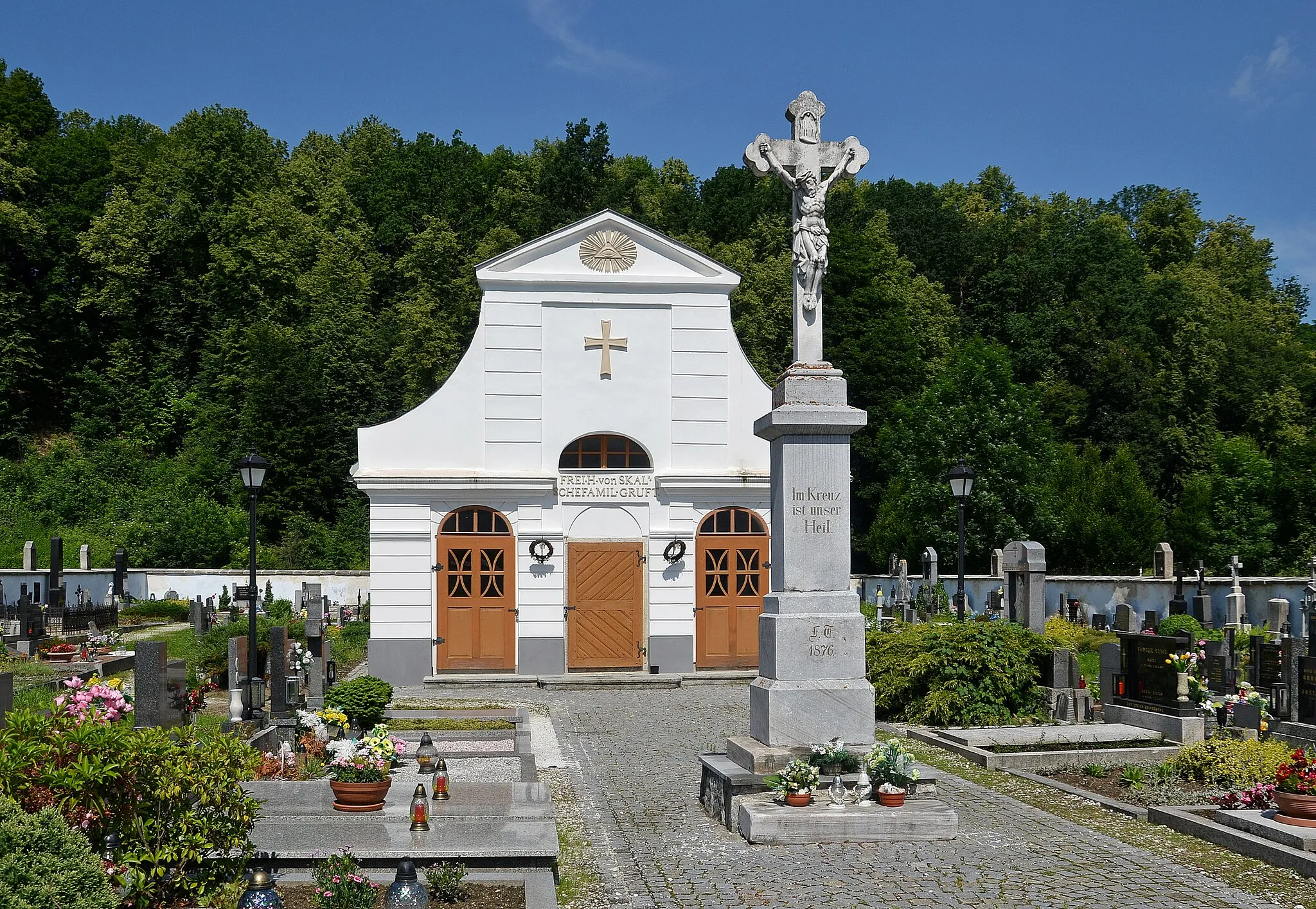 Photo showing: Kobylá nad Vidnavkou (Jungferndorf), Czech Silesia - cemetery