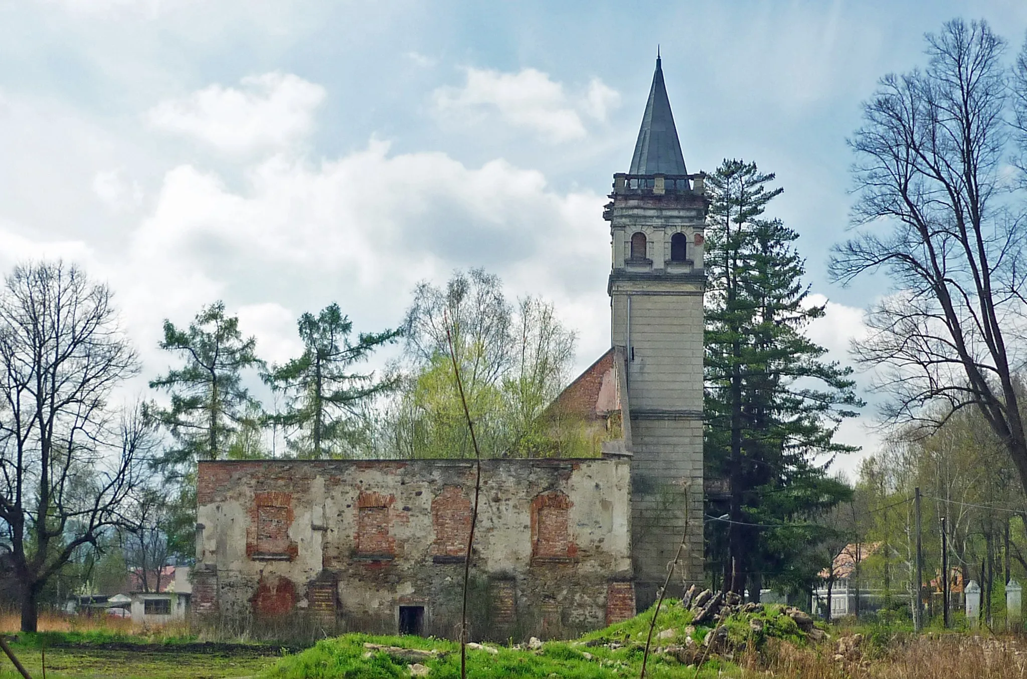 Photo showing: Schlossruine in Berthelsdorf (Barcinek)