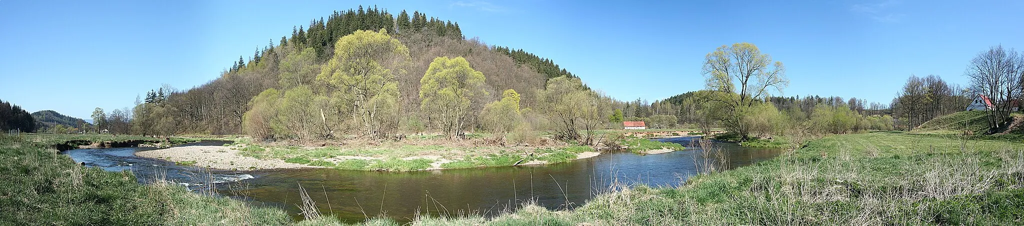 Photo showing: Bóbr river near Bobrów village Lower Silesia, Poland.