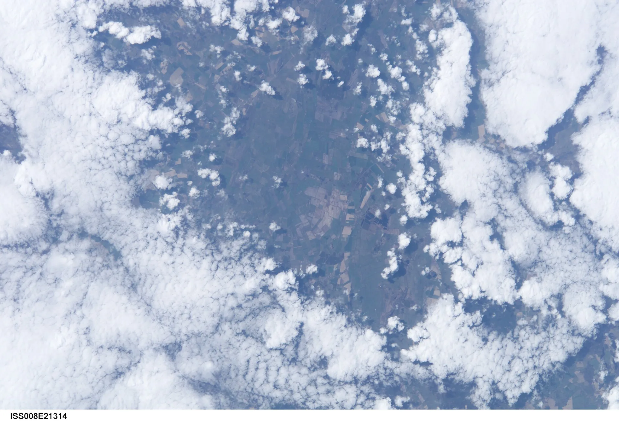 Photo showing: View of Germany taken during ISS Expedition 8.