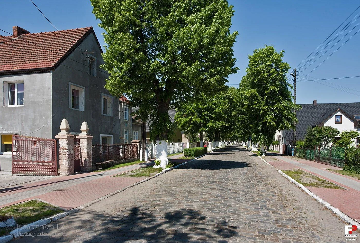 Photo showing: Już wjazd pomiędzy pierwsze zabudowani wsi lekko mnie zdziwił. Ordnung jakiś nienormalny (szczególnie, że ostatnio bawiłam w szczególnie zapuszczonych strzelińskich wsiach), nie świadoma późniejszych widoków, sfociłam południowo-wschodni kraniec wsi.