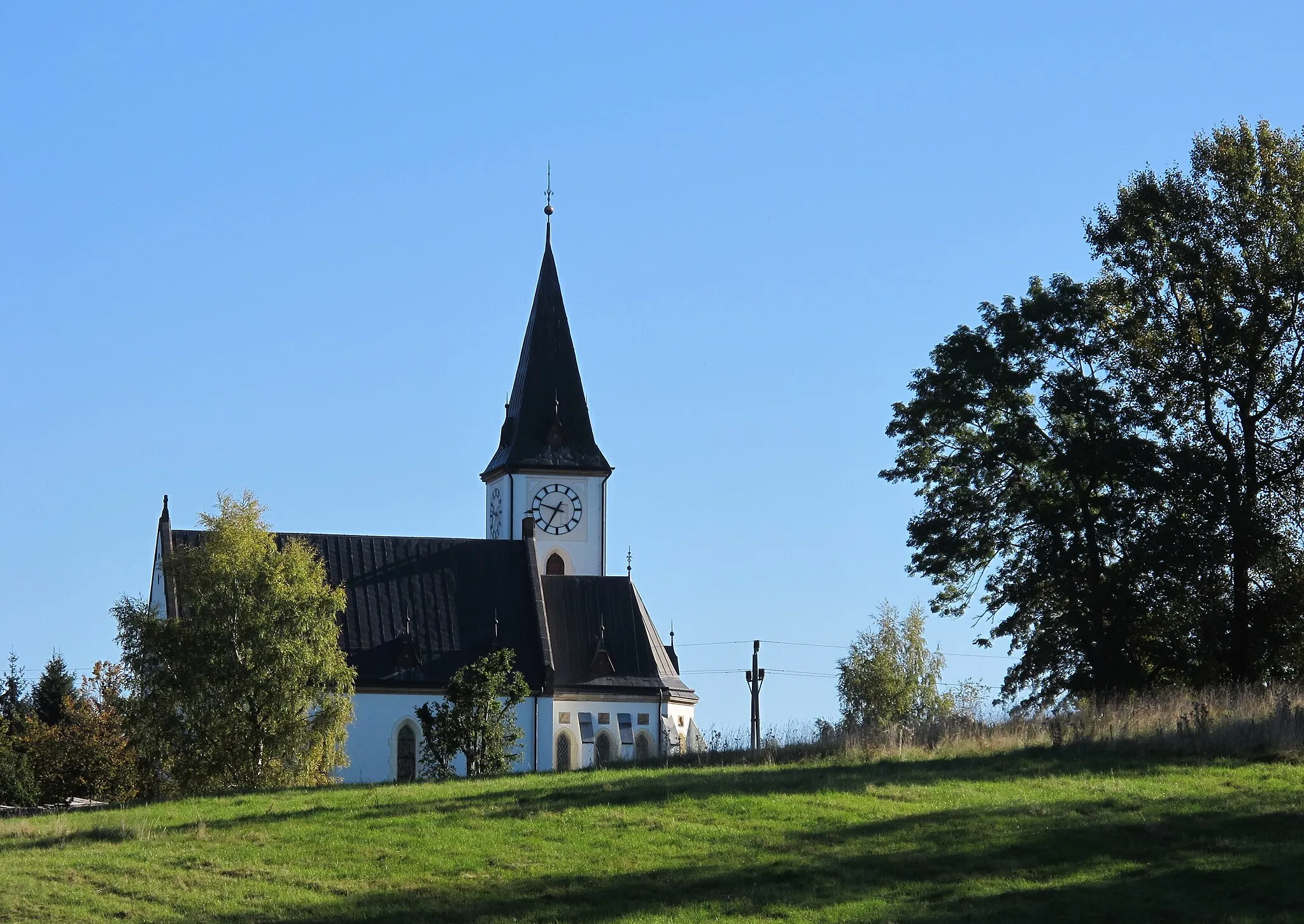Photo showing: Church in Horní Maxov (part of the Town Lučany nad Nisou), Jablonec nad Nisou District in Czech Republic