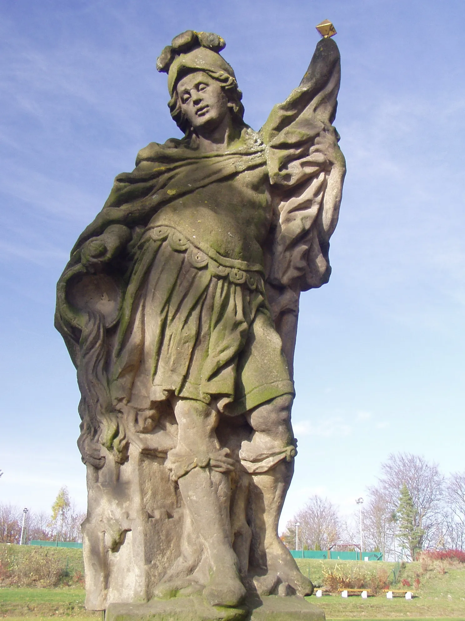 Photo showing: Statue of st. Florian in Radimovice (Liberec District)