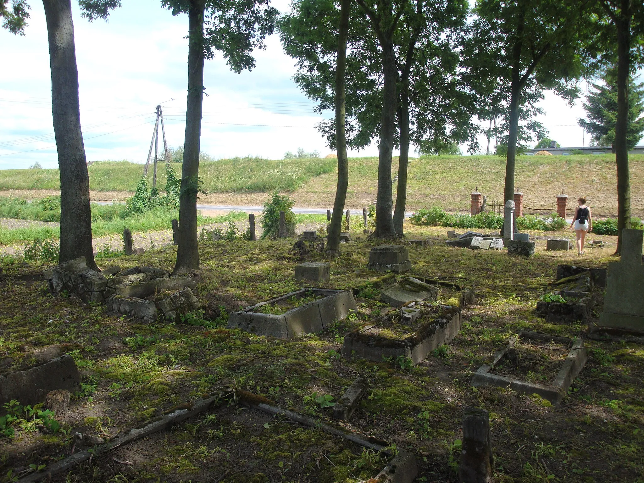 Photo showing: Remains of  cemetery in Bratwin, near Grudziądz, Poland