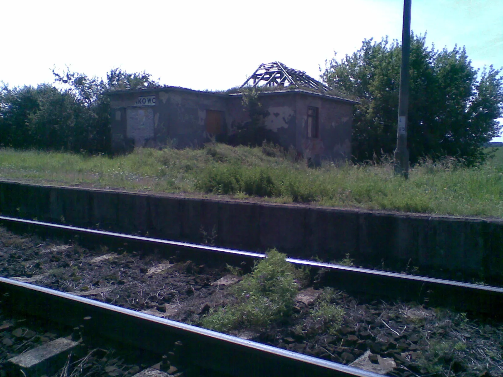 Photo showing: Poland. Karnkowo. Train station