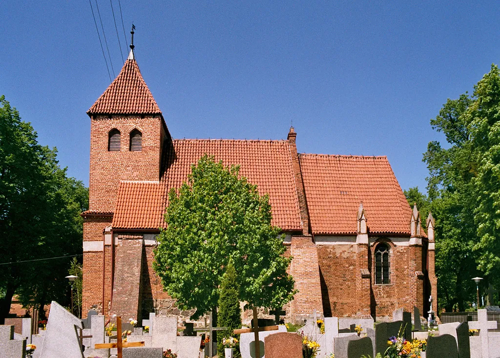 Photo showing: Świerczynki near Toruń, Poland, gothic church (view from south)