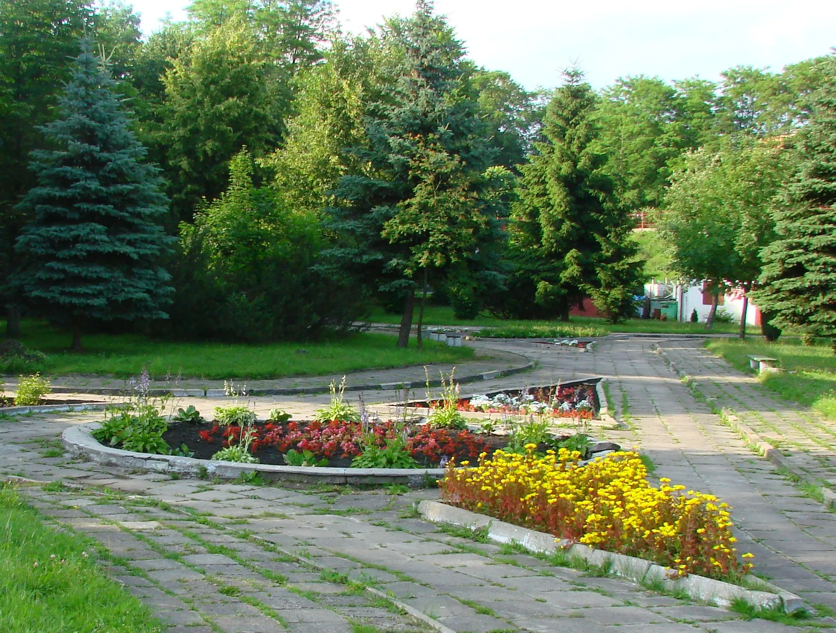 Photo showing: Dywany Kwiatowe na Placu Przyjaźni, Park zieleni w dolinie rzeki Sępolny (Sępolenki), na Starym Mieście. Place in Sępólno Krajeńskie, Poland.