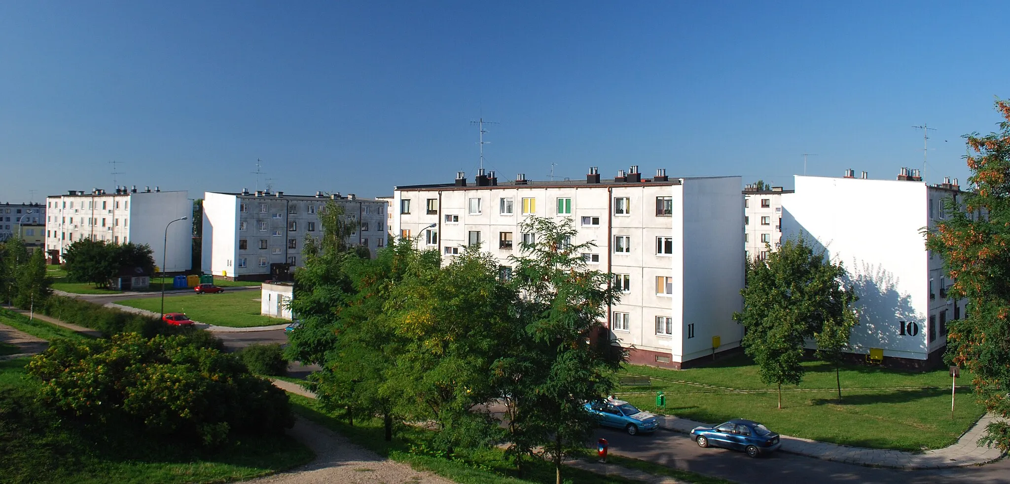 Photo showing: Osiedle MSM (tzw. "Białe") na Widzewie Wschodzie w Łodzi - panorama z Górki Widzewskiej.