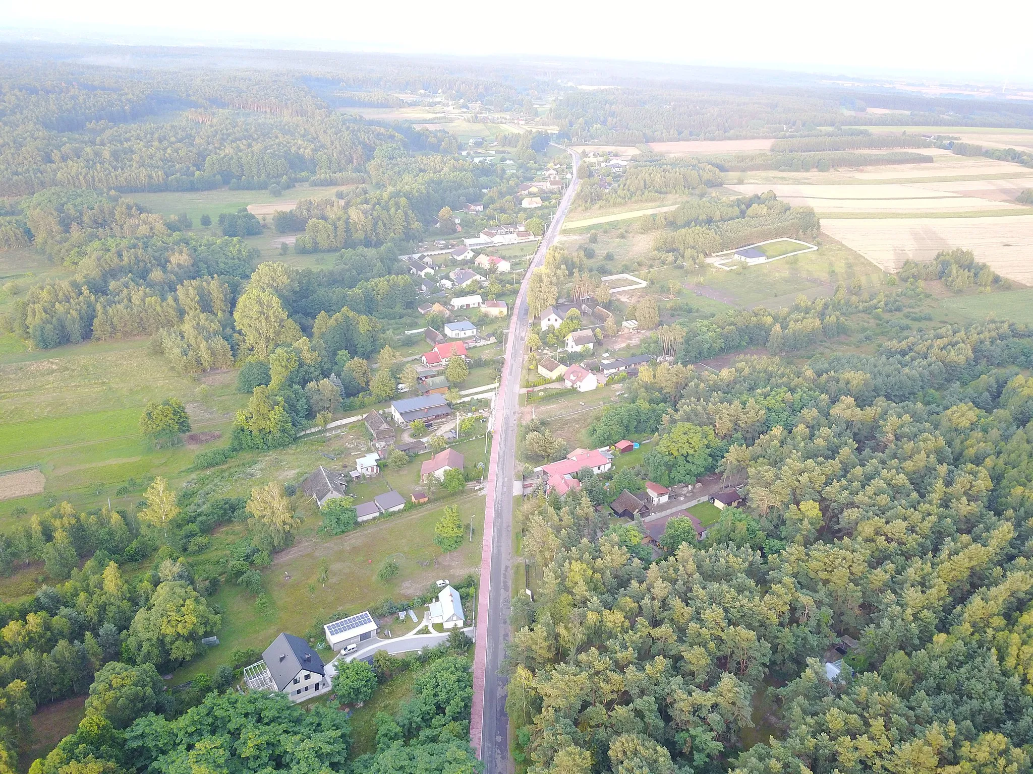 Photo showing: Aerial view of Piaski