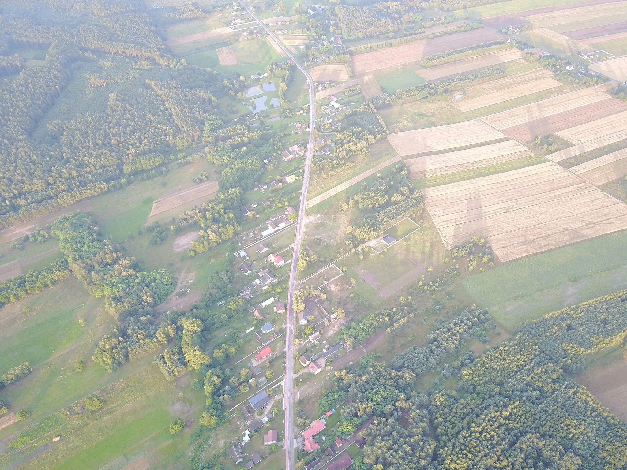 Photo showing: Aerial view of Piaski