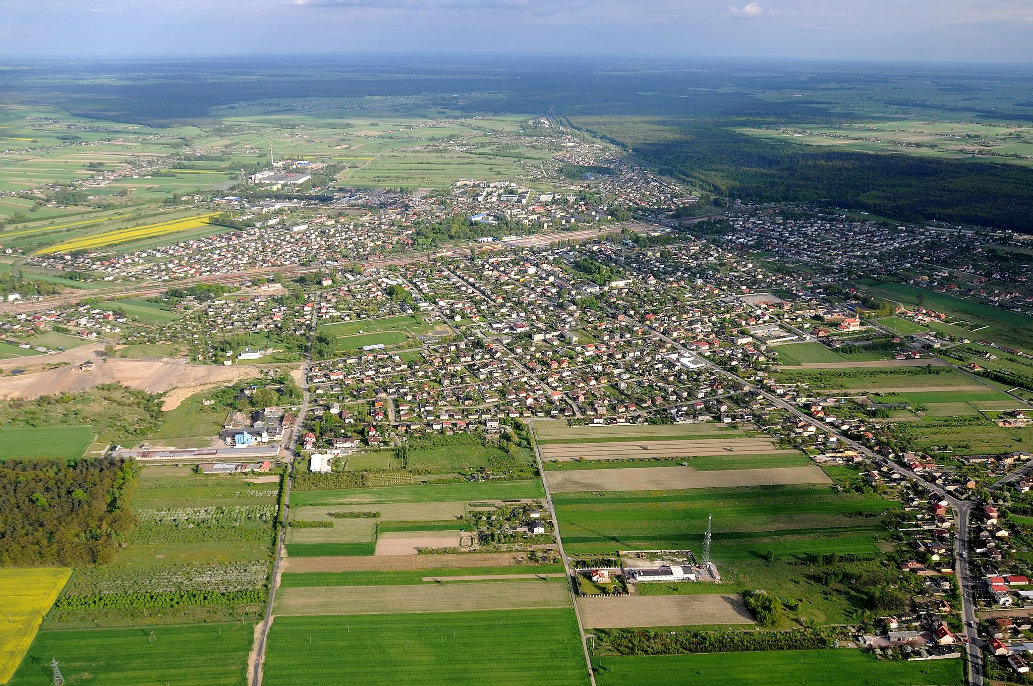 Photo showing: Koluszki z lotu ptaka