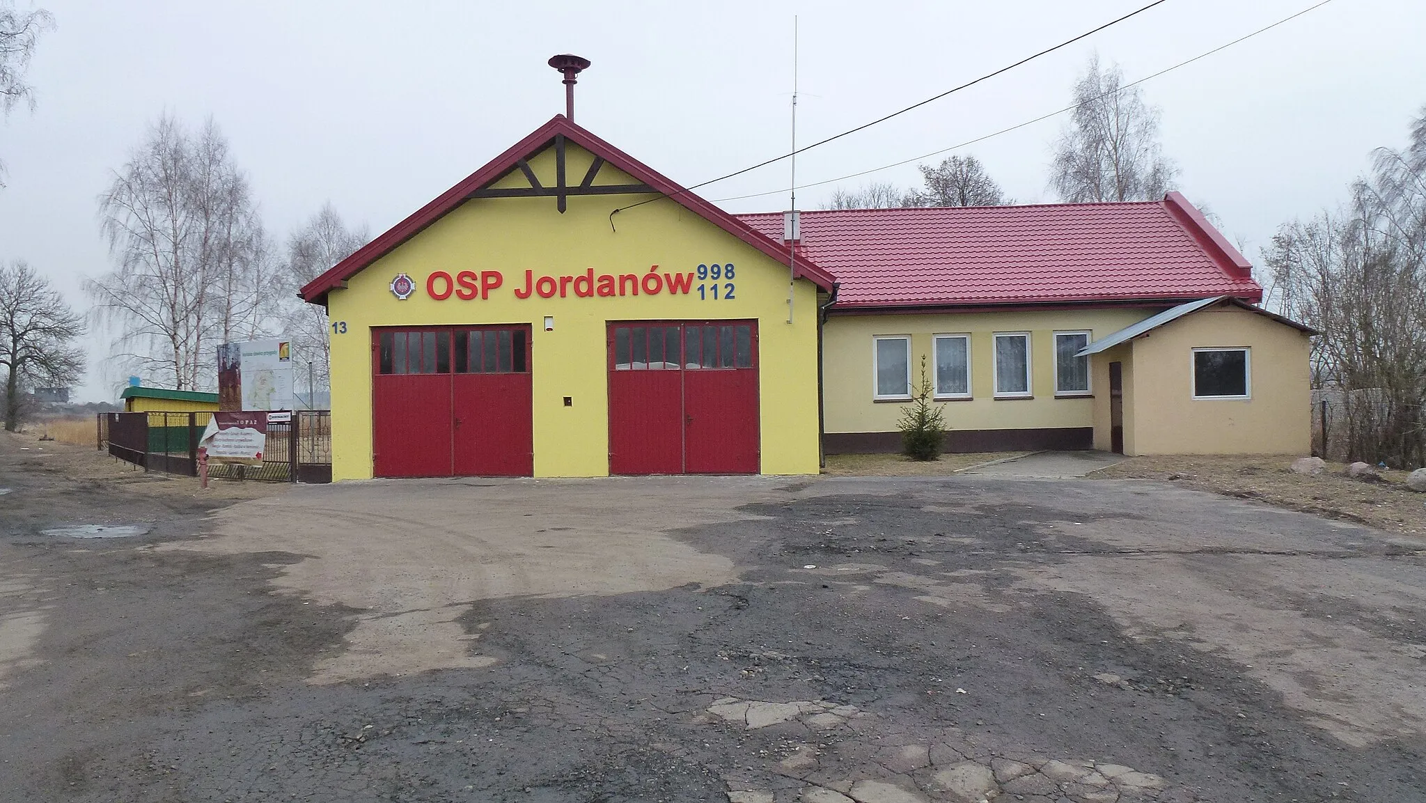 Photo showing: Budynek Ochotniczej Straży Pożarnej w Jordanowie Gmina Brzeziny