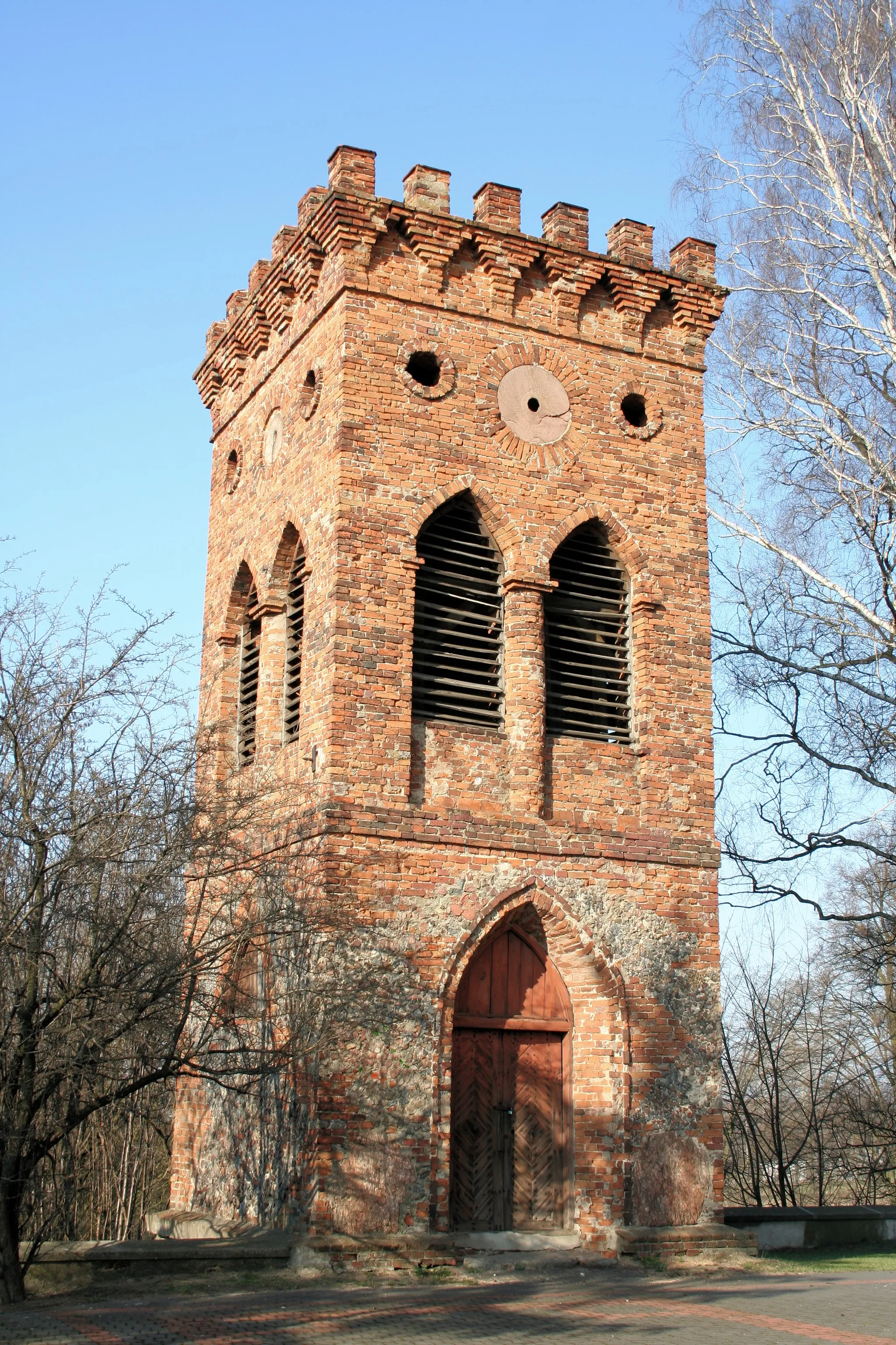 Photo showing: Neogothic campanile in Głuchów(powiat skierniewicki), next to St Wenceslaus church