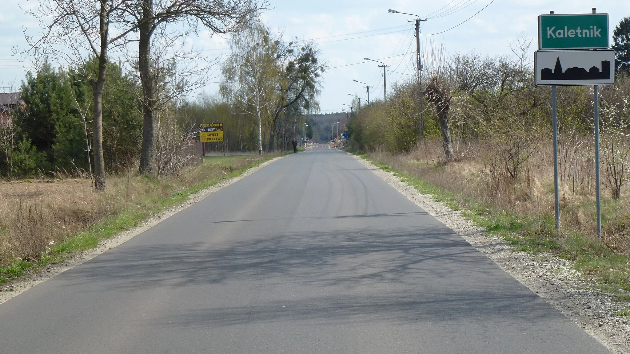 Photo showing: Wjazd do miejscowości Kaletnik droga wiejska gmin Koluszki