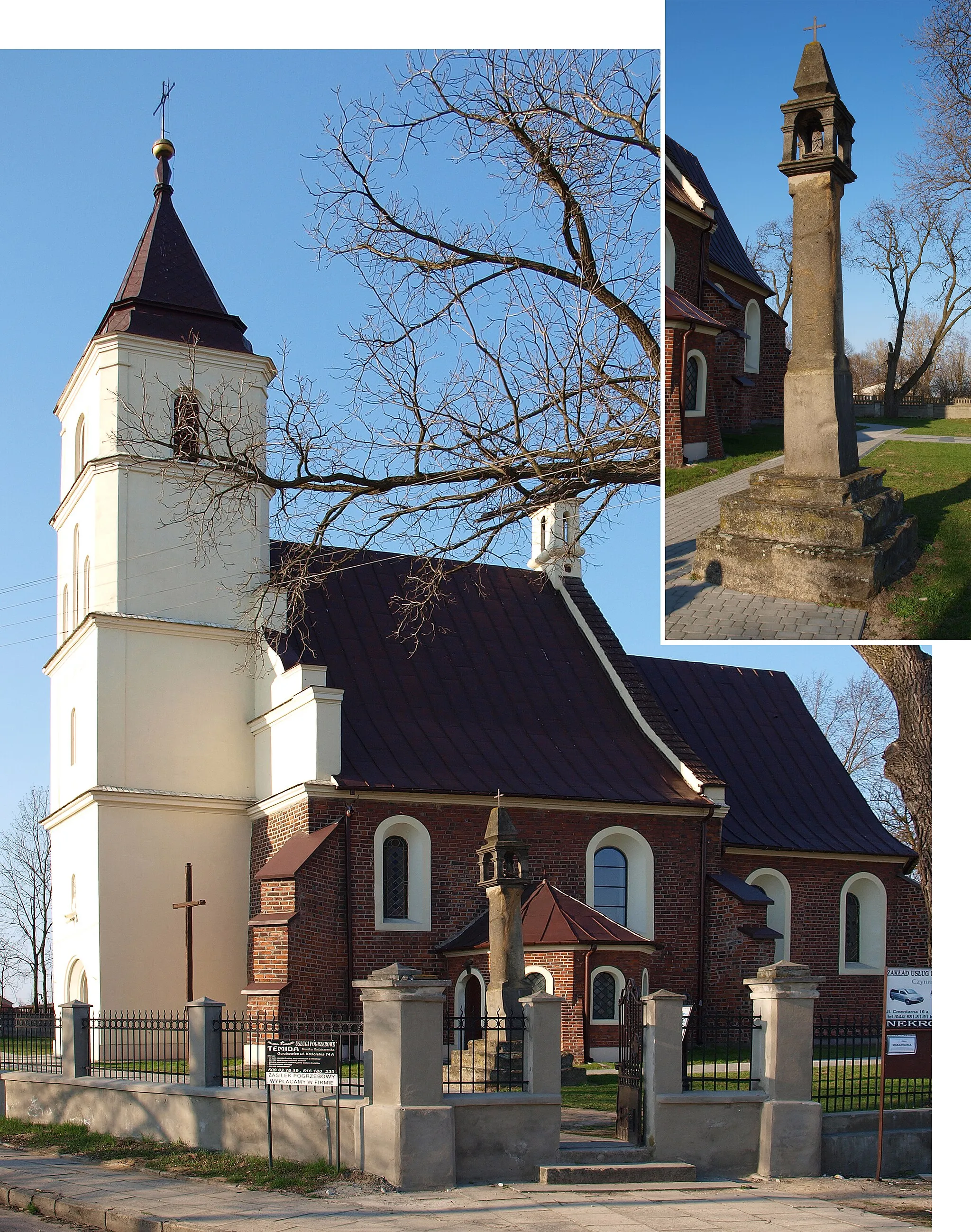 Photo showing: Kościół i kapliczka w Mierzynie
