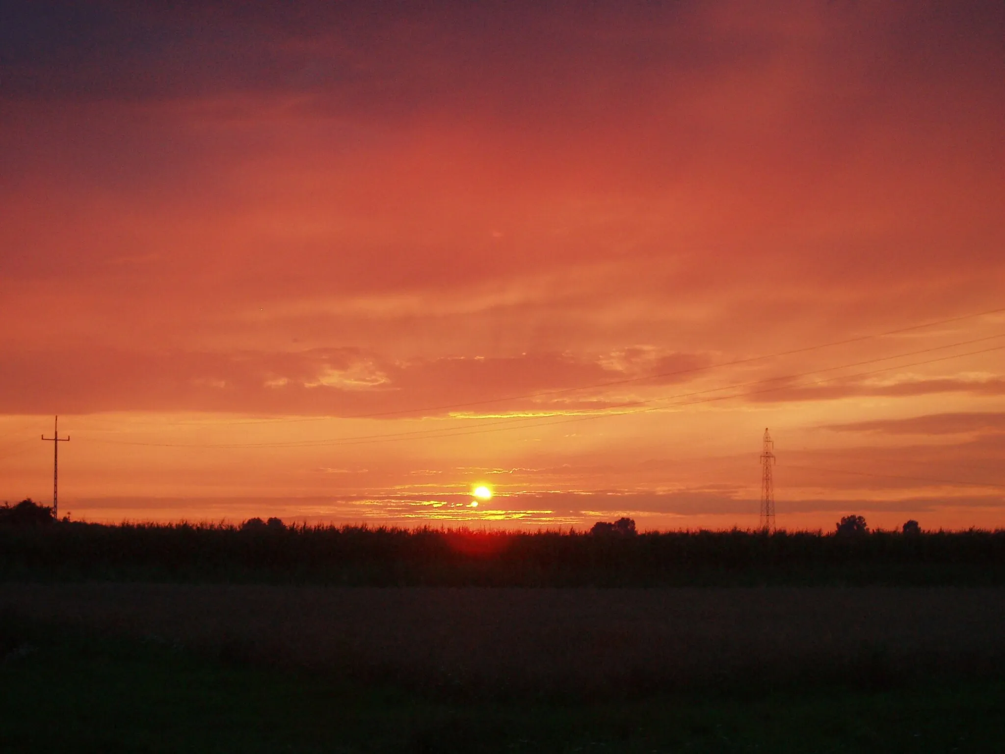 Photo showing: Zachód słońca w Polichnie
