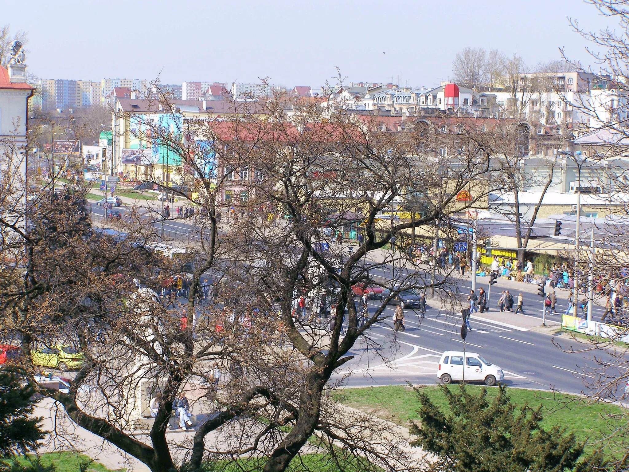 Photo showing: View of Aleje Tysiąclecia and the Marketplace in Lublin.