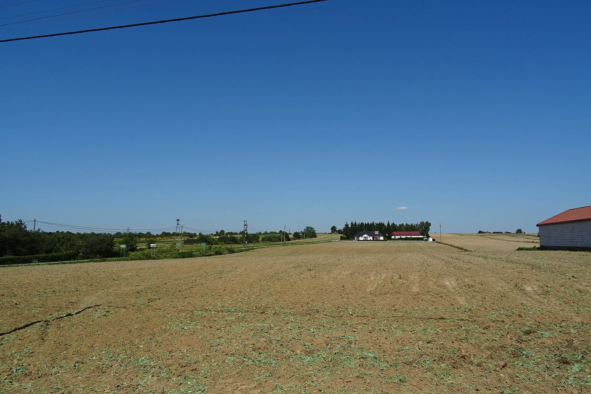 Photo showing: Road in the Baszki Village, Lublin powiat, Poland