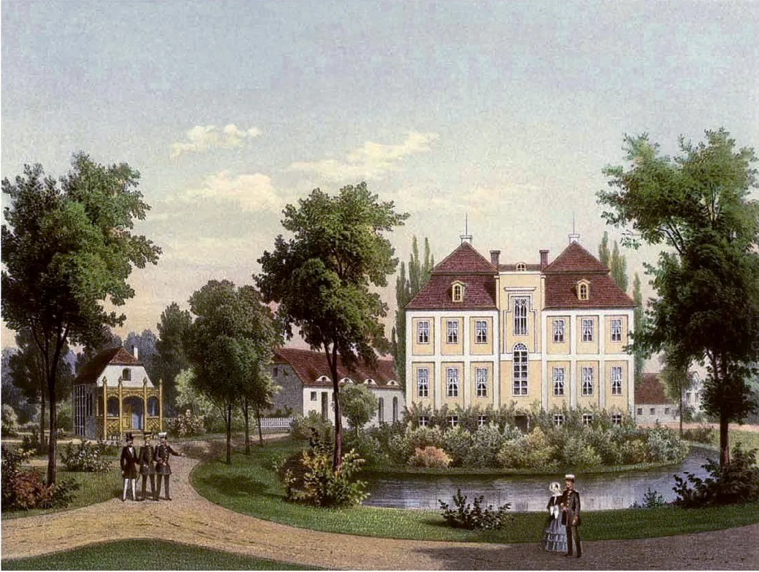 Photo showing: Schloss Streidelsdorf, Kreis Freistadt, Lithografie aus dem 19. Jahrhundert